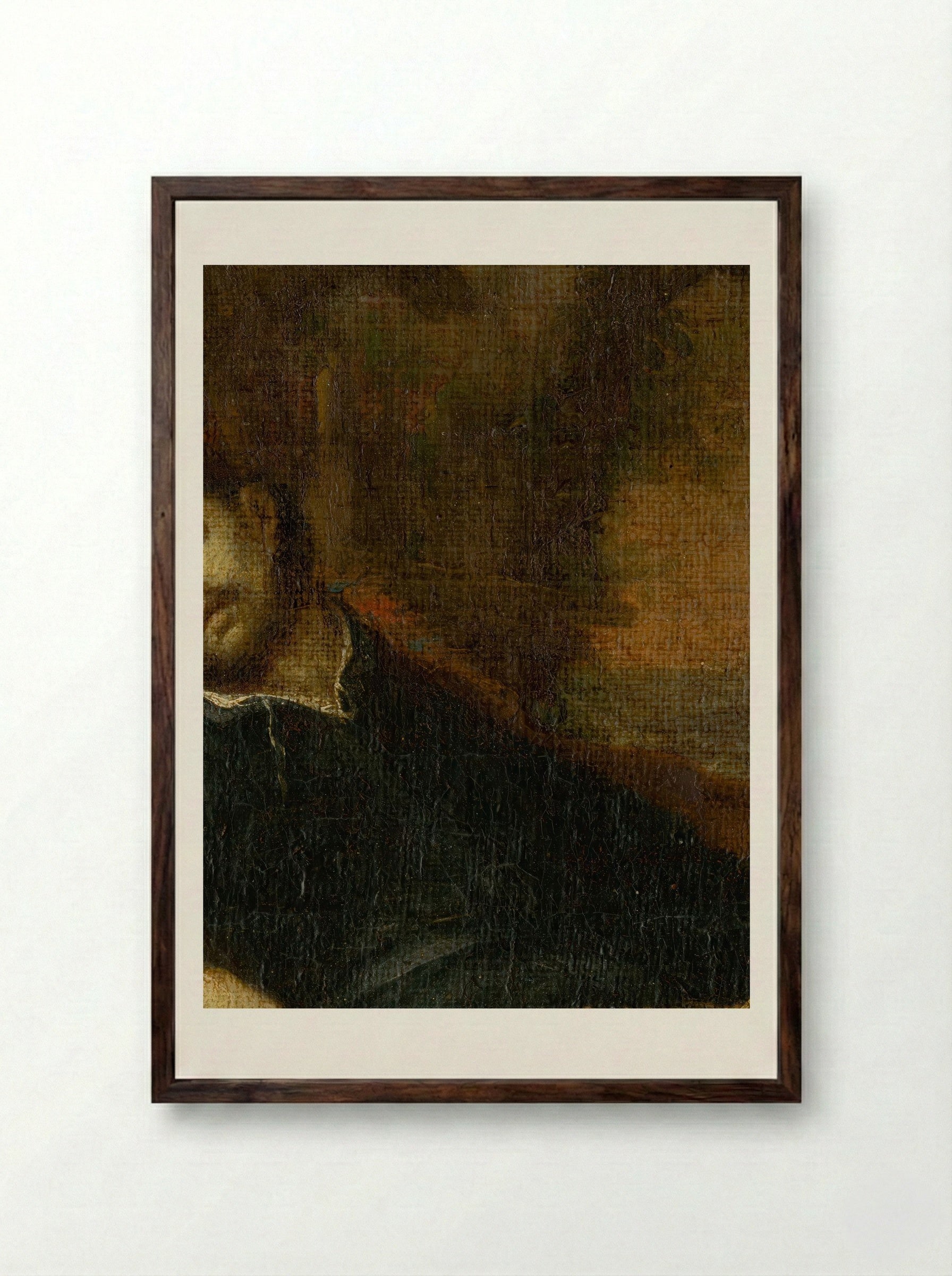 The Death of Saint Francis - Fine Art Print - Framed Print Dark Wood