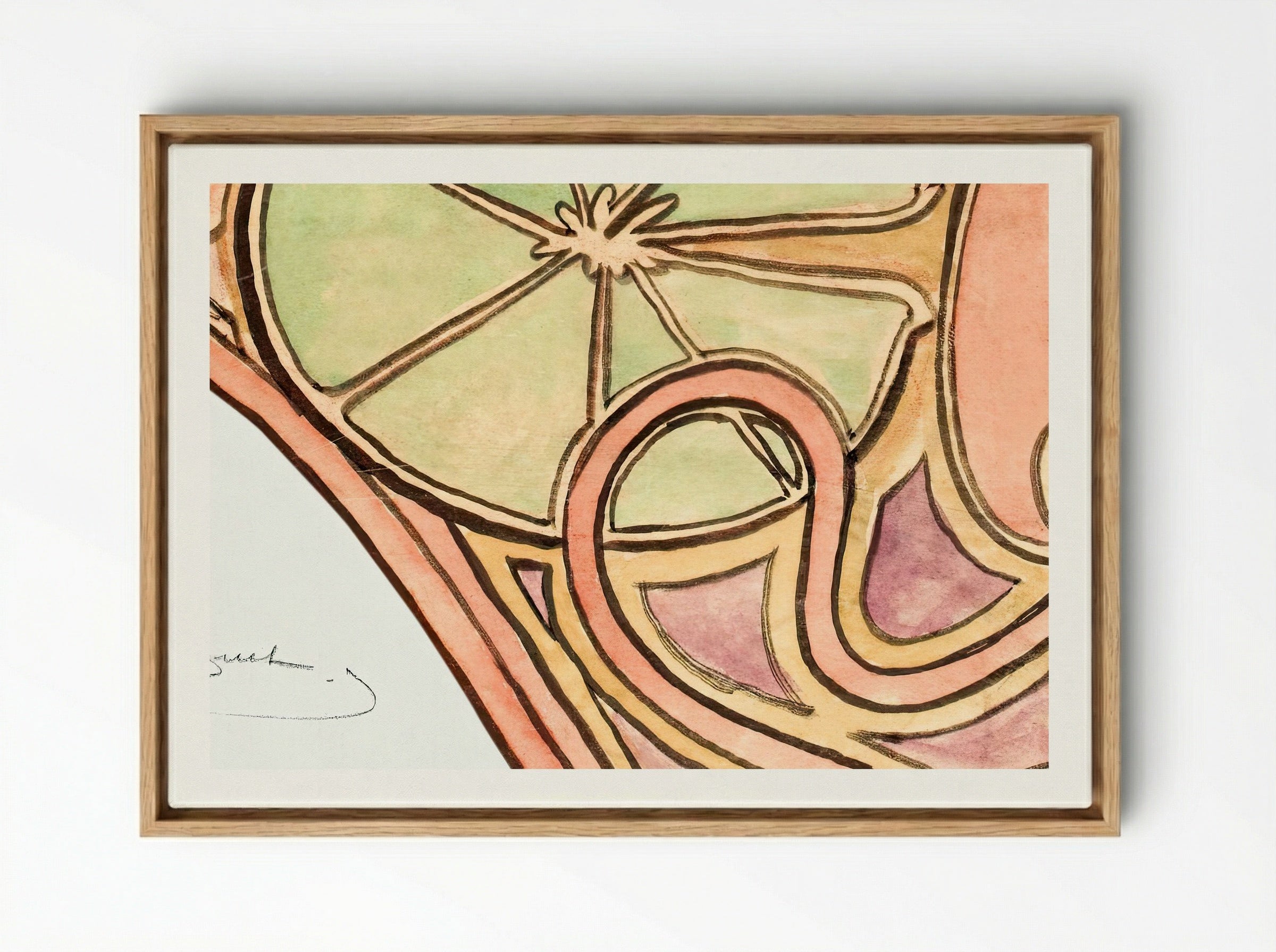 Decor of the Basin Rim of the Fouquet Boutique Fountain - Alphonse Mucha - Framed Canvas Wood