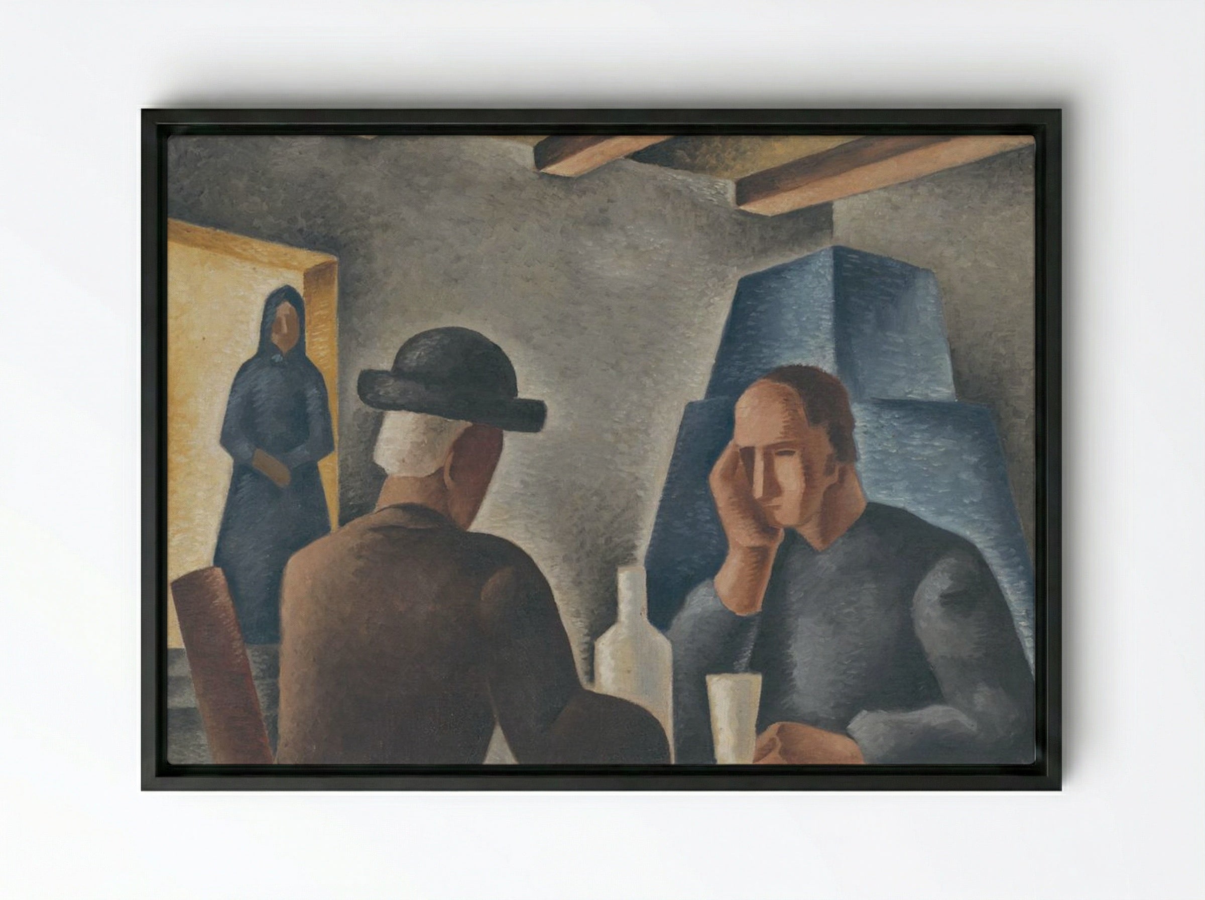 In an Inn - Mikuláš Galanda - Framed Canvas Black