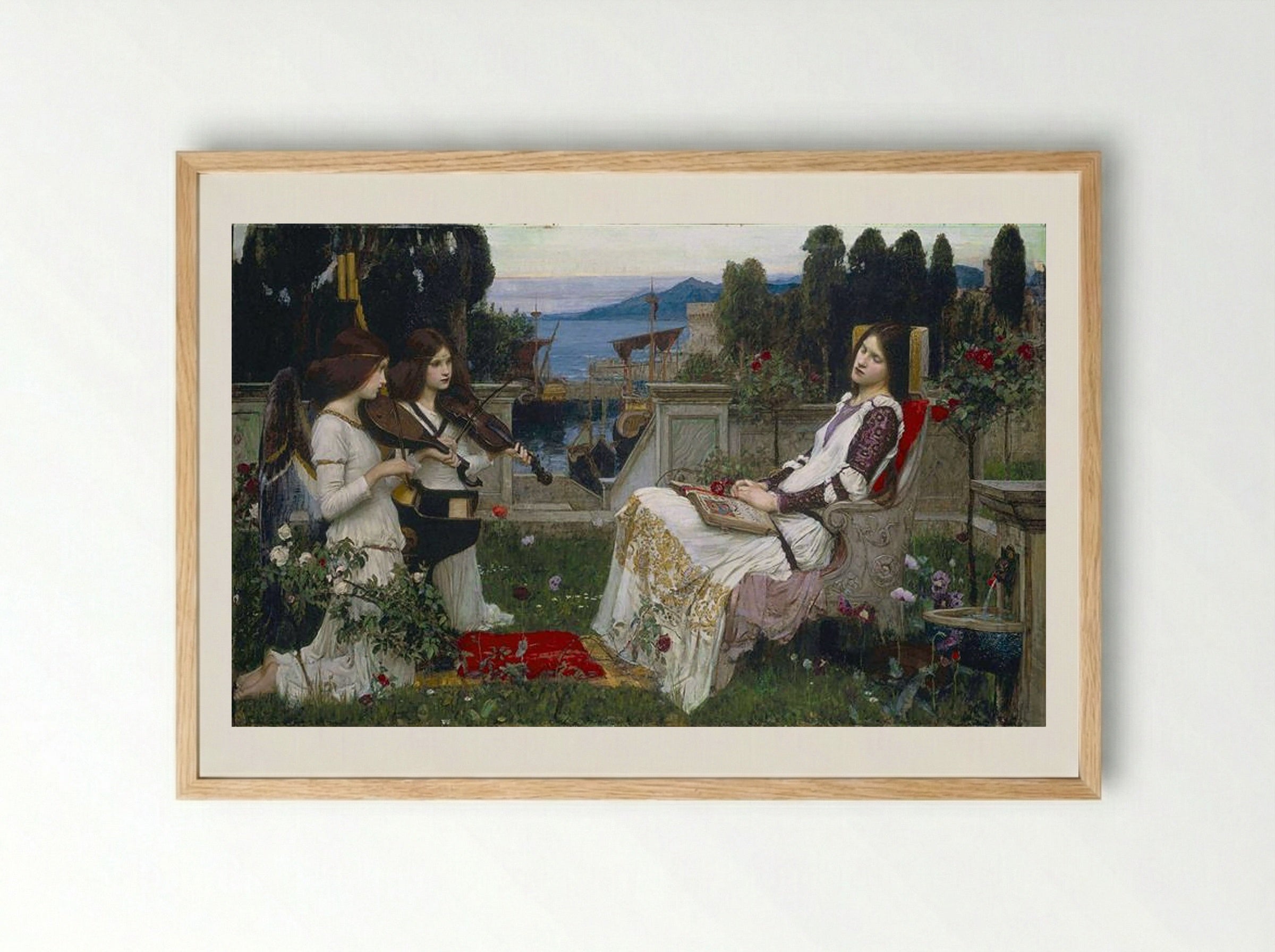 Saint Cecilia - John William Waterhouse - Framed Print Wood