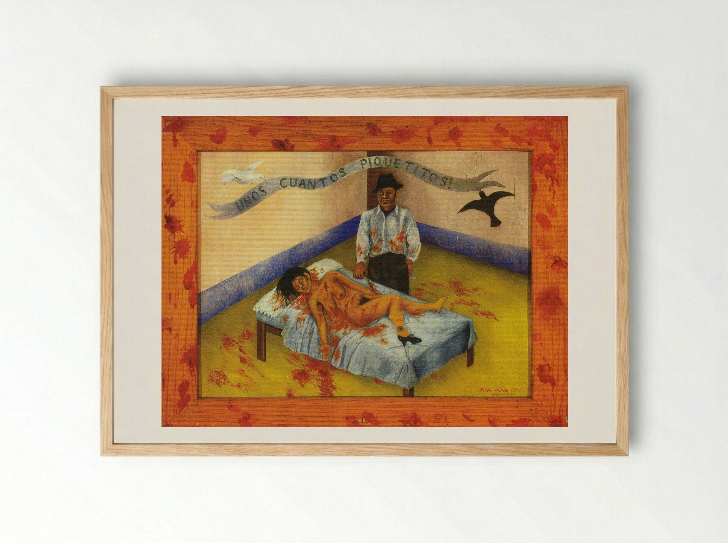 Unos Cuantos Piquetitos (A Few Small Nips) - Frida Kahlo - Framed Print Wood