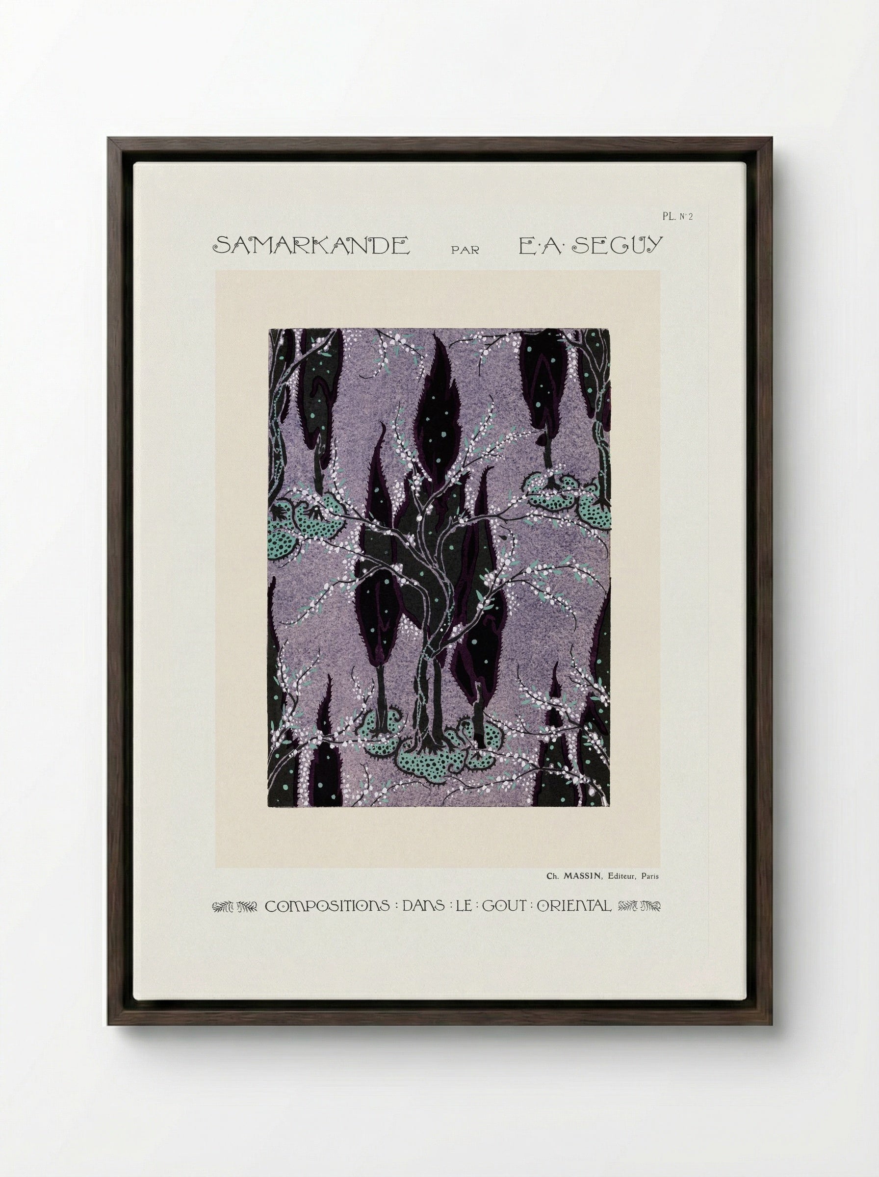 Samarkande, Plate No. 2 - Émile-Allain Séguy - Framed Canvas Dark Wood