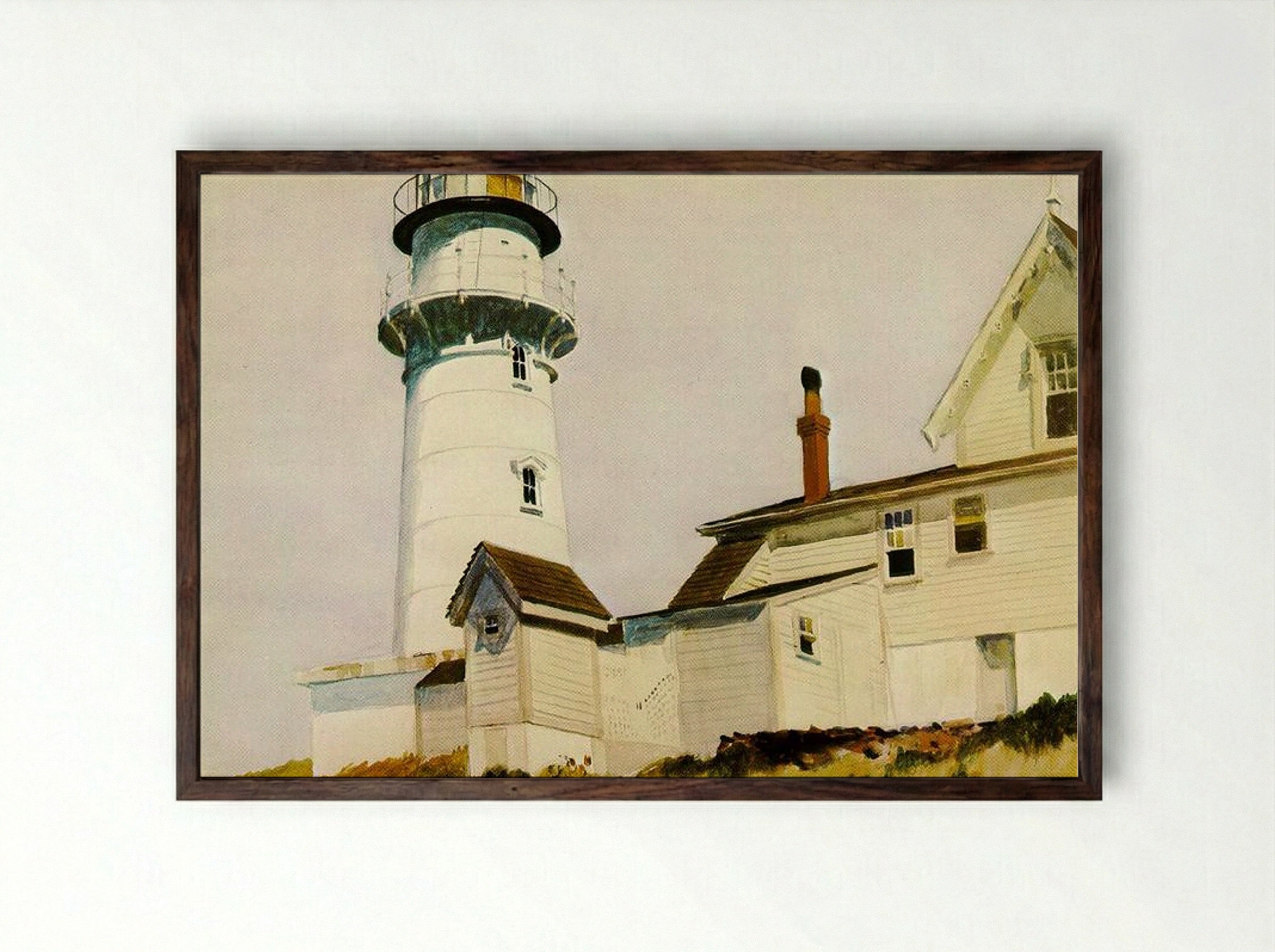 Office in a Small City - Edward Hopper - Framed Print Dark Wood