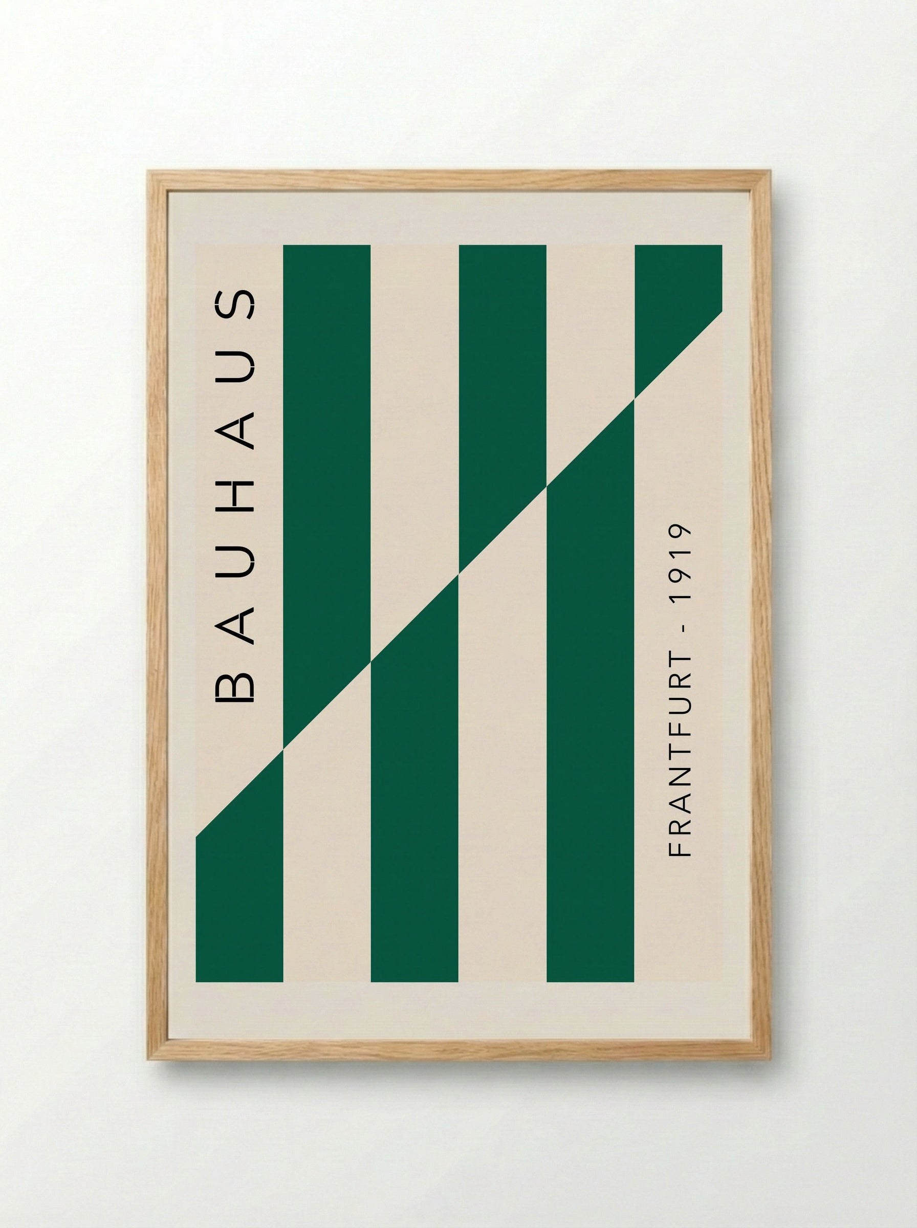 Bauhaus Stripes – Frankfurt 1919 - Framed Print Wood