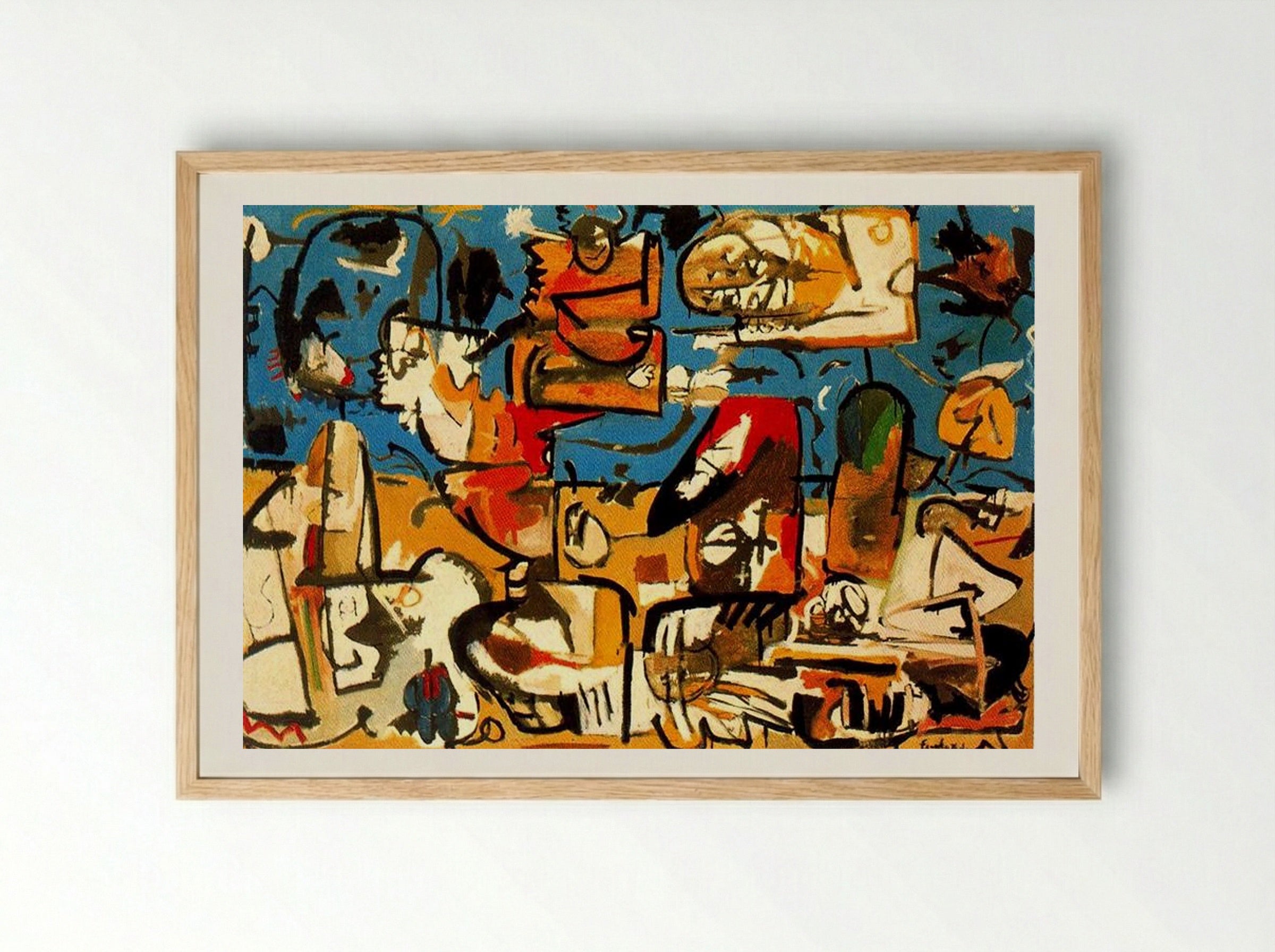 Untitled (Abstract Composition) - Helen Frankenthaler - Framed Print Wood