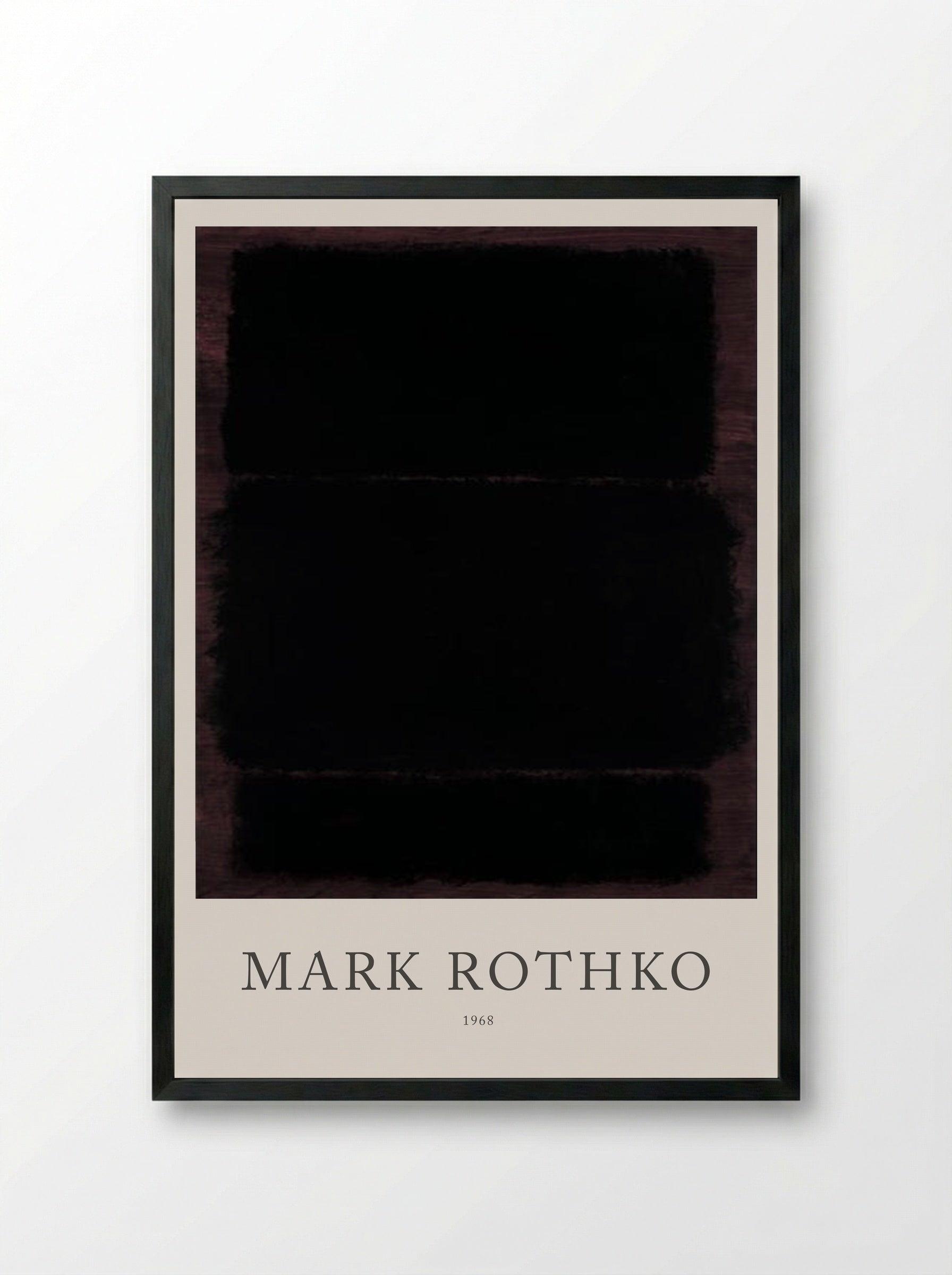 Untitled (Three Black Rectangles) - Mark Rothko - Framed Print Black