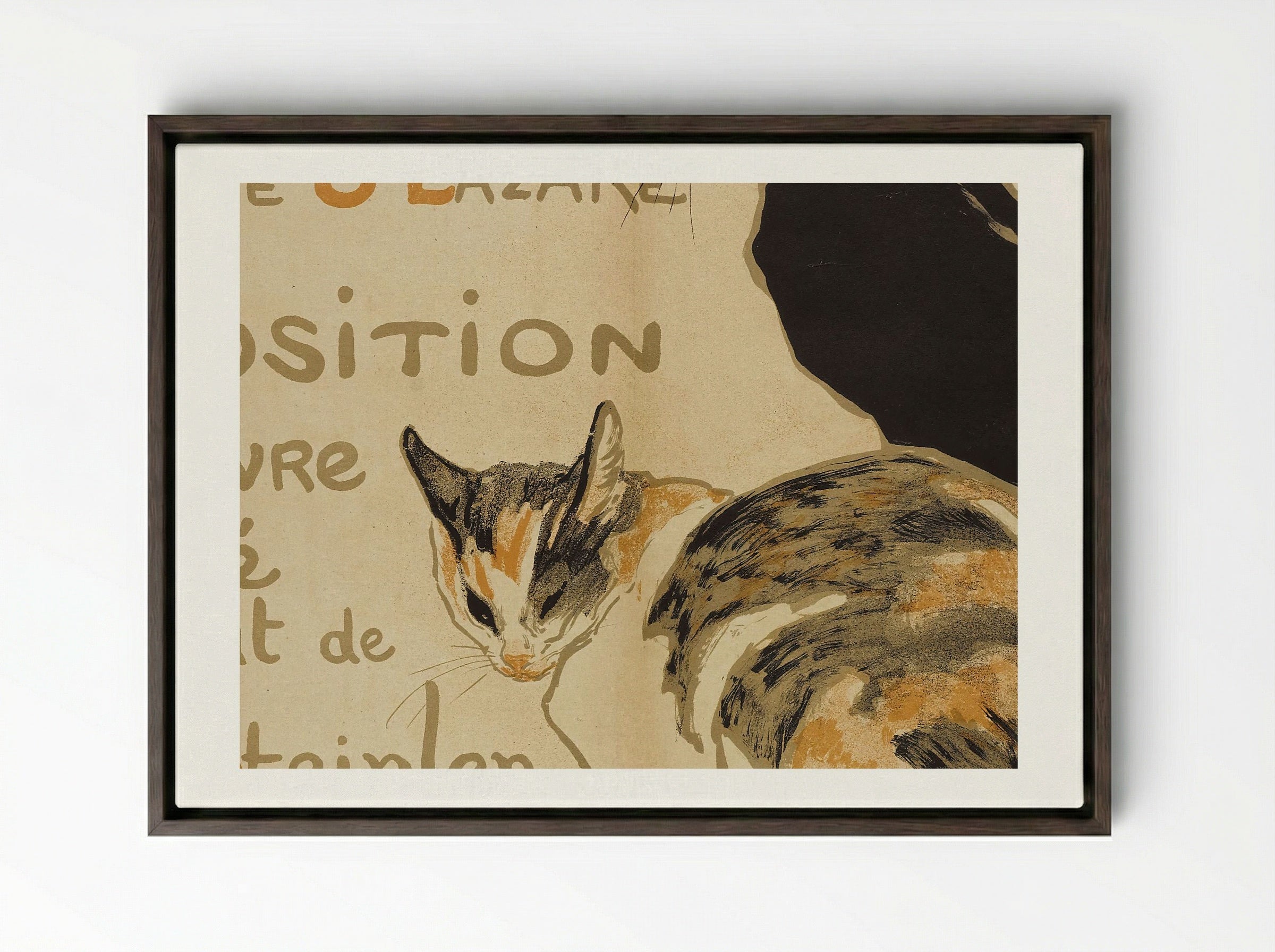A la Bodinière, 18 Rue S. Lazare - Théophile Alexandre Steinlen - Framed Canvas Dark Wood