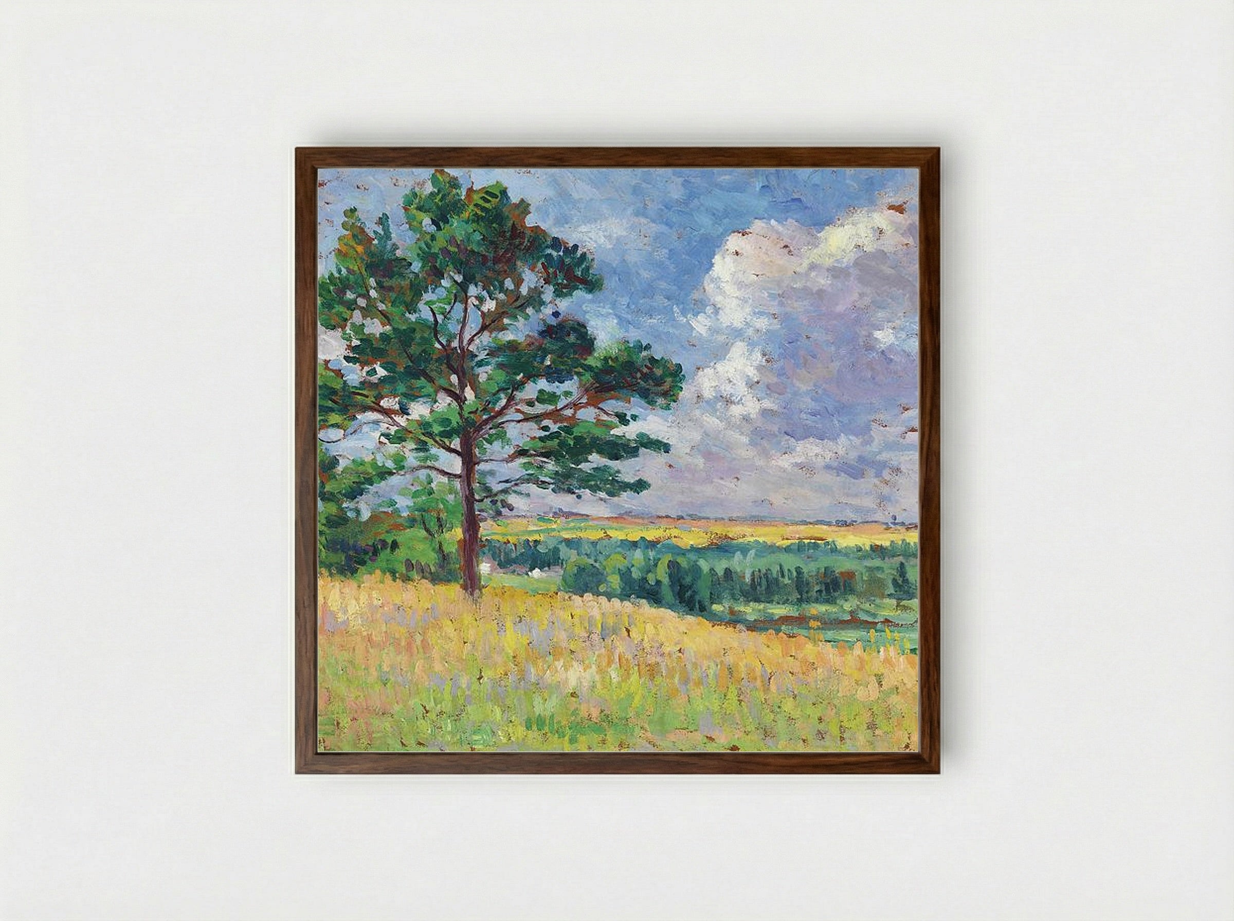 Paysage près de Méréville - Maximilien Luce - Framed Print Dark Wood