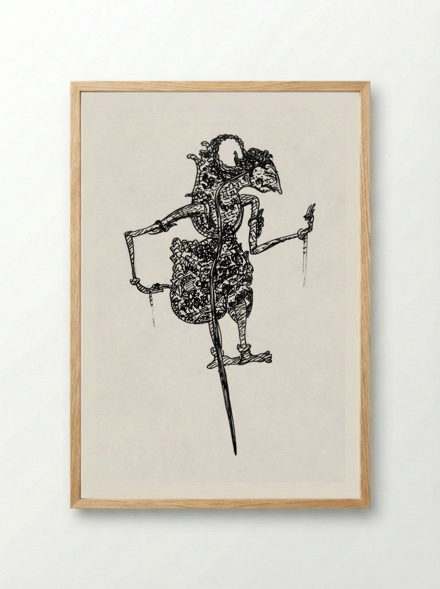 Wajangpop (Wayang Puppet) - Leo Gestel - Framed Print Wood