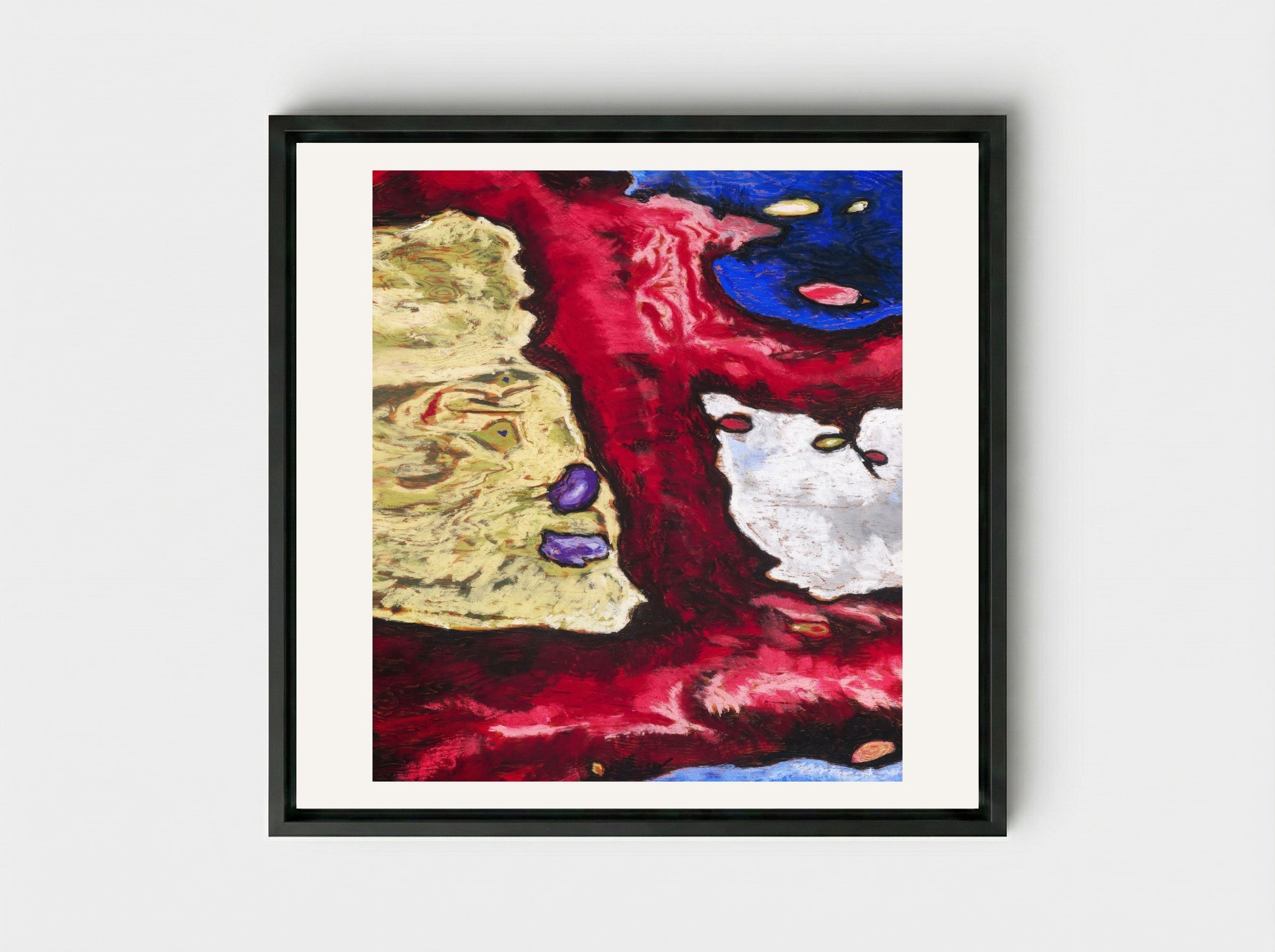 Tree Forms and Water - Arthur Dove - Framed Canvas Black