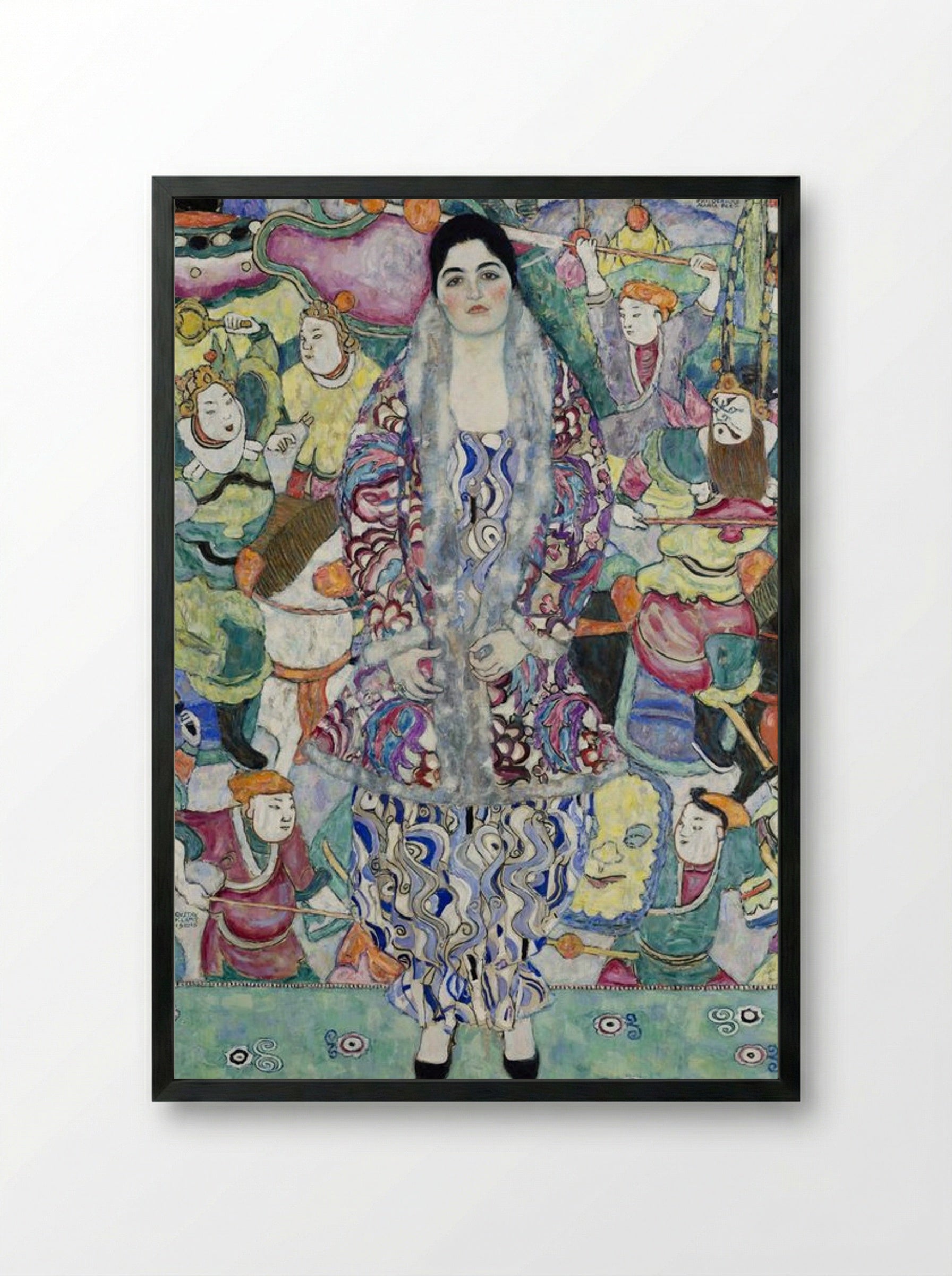 Portrait of Friederike Maria Beer - Gustav Klimt - Framed Print Black