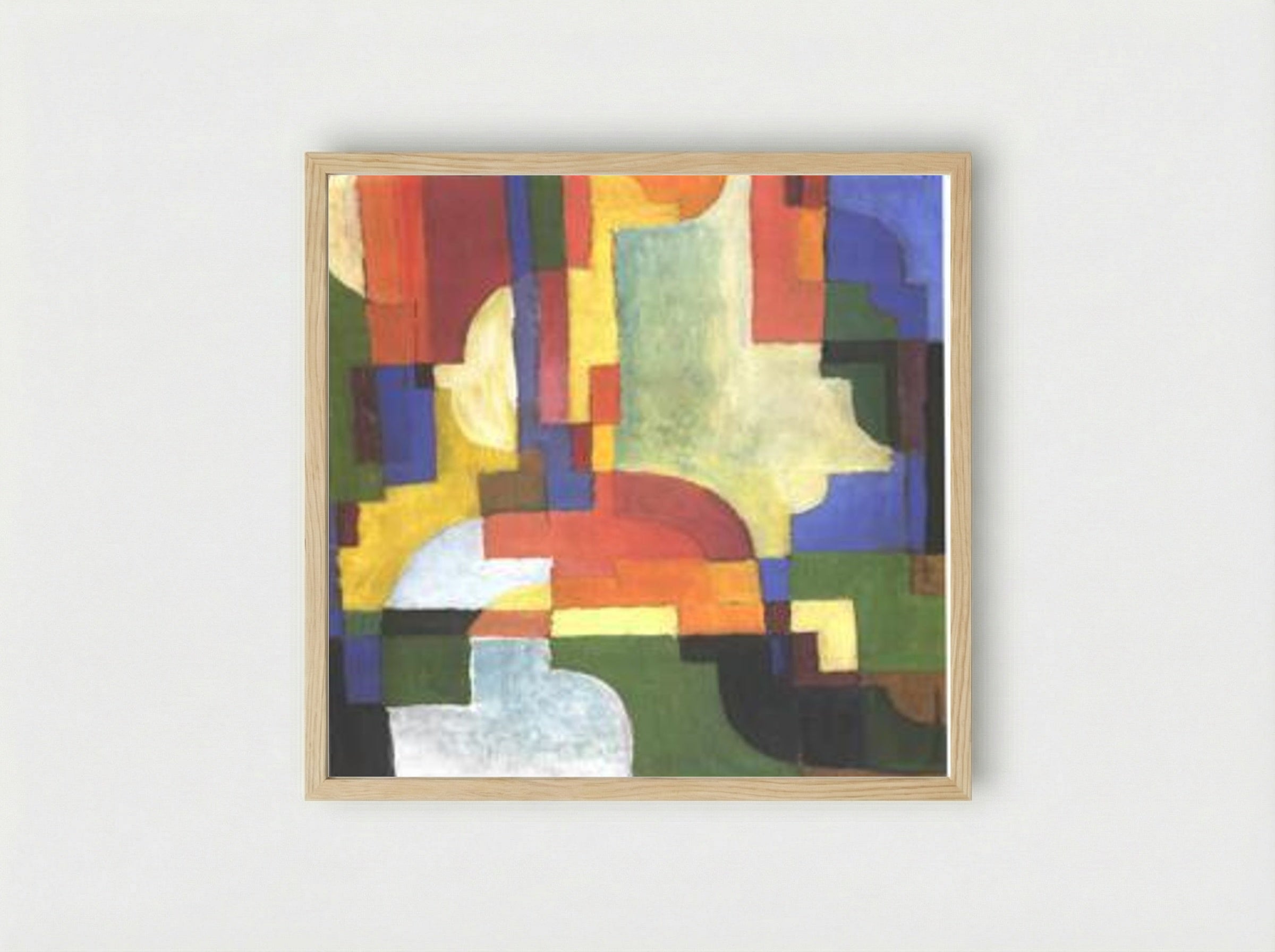 Colourful Shapes - August Macke - Framed Print Wood