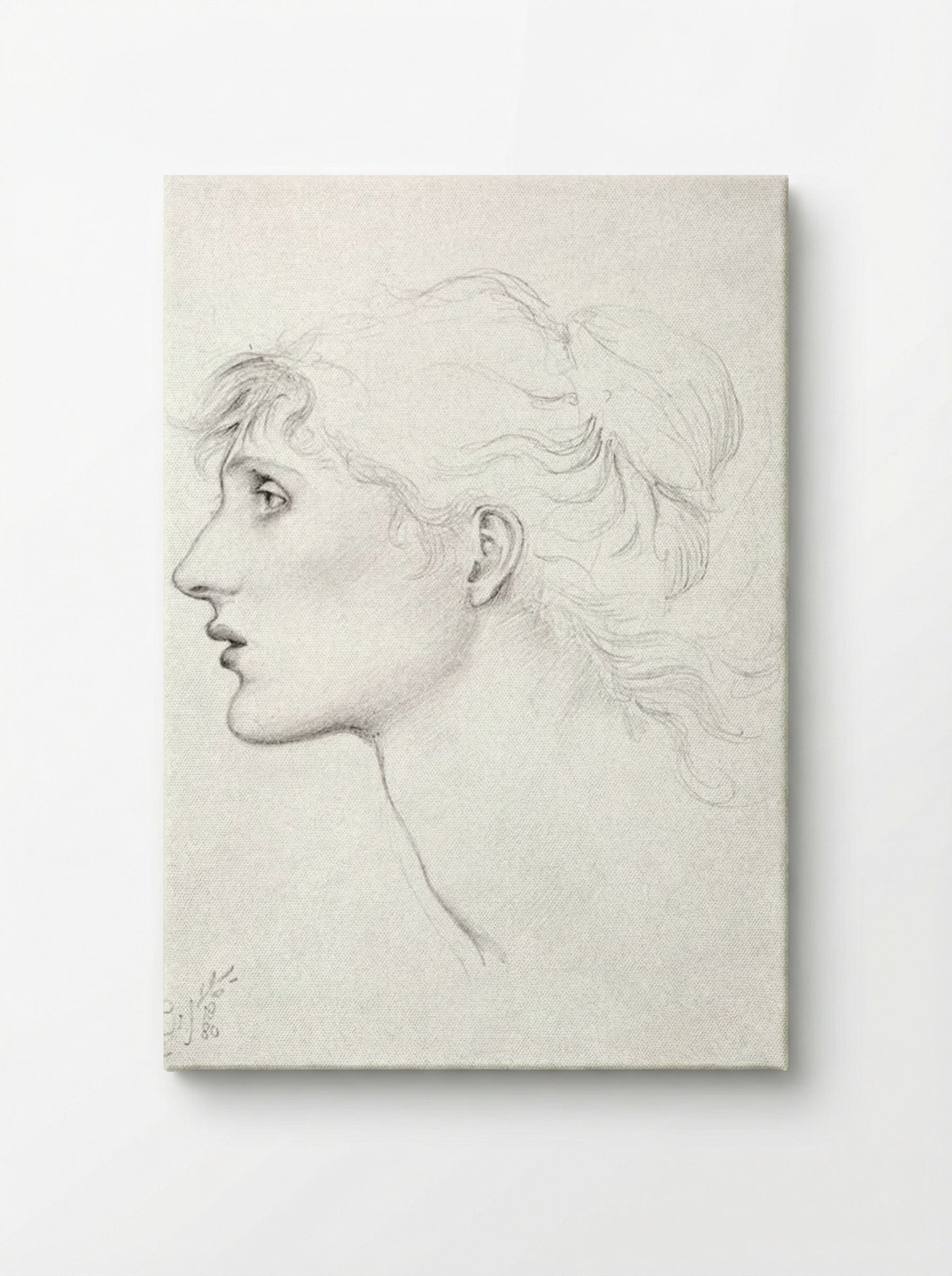 Study of Margaret Drummond for 'The Car of Love' - Edward Burne-Jones - Canvas