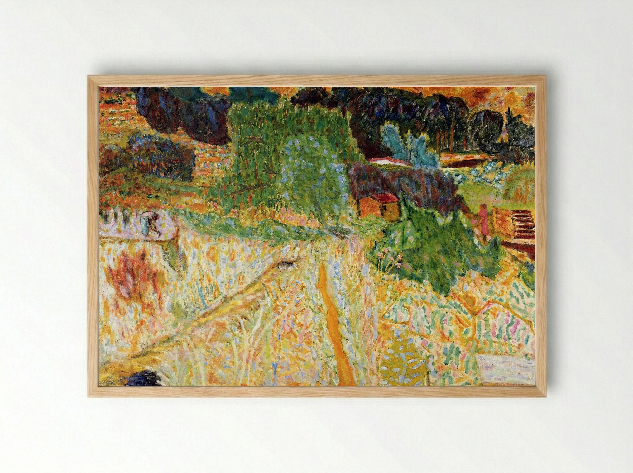 View from the Artist's Studio, Le Cannet - Pierre Bonnard - Framed Print Wood