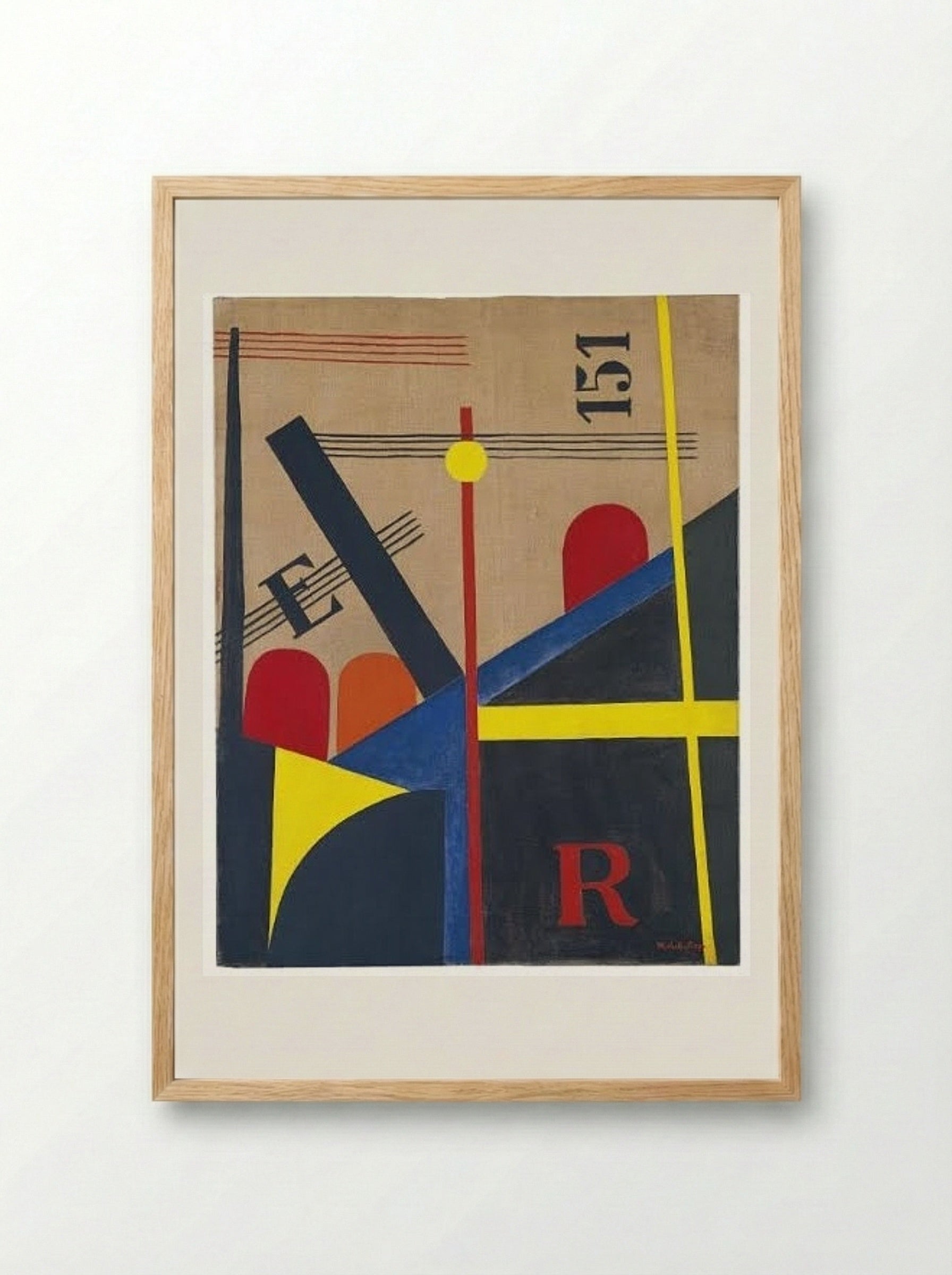 Large Painting of the Railroad - László Moholy-Nagy - Framed Print Wood