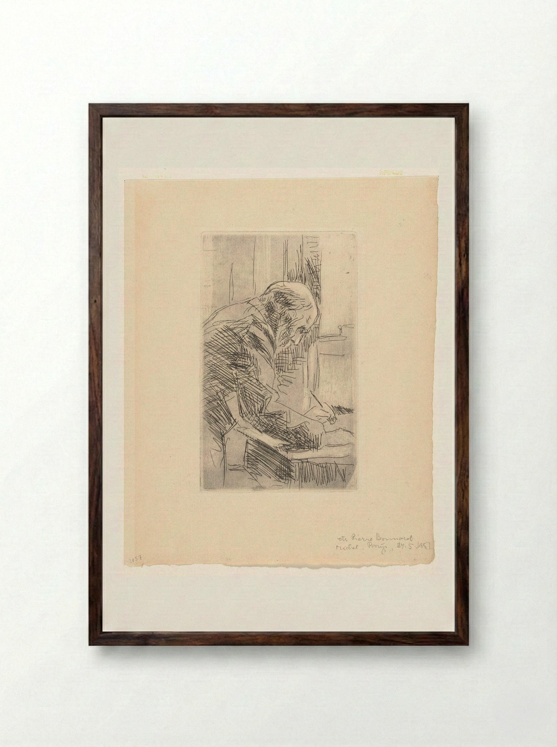Portrait of Édouard Vuillard - Pierre Bonnard - Framed Print Dark Wood