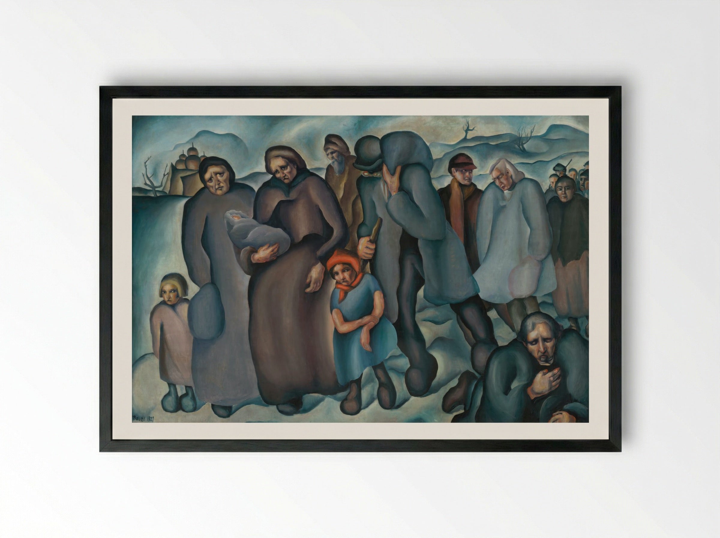 Refugees - Konstantin Bauer - Framed Print Black