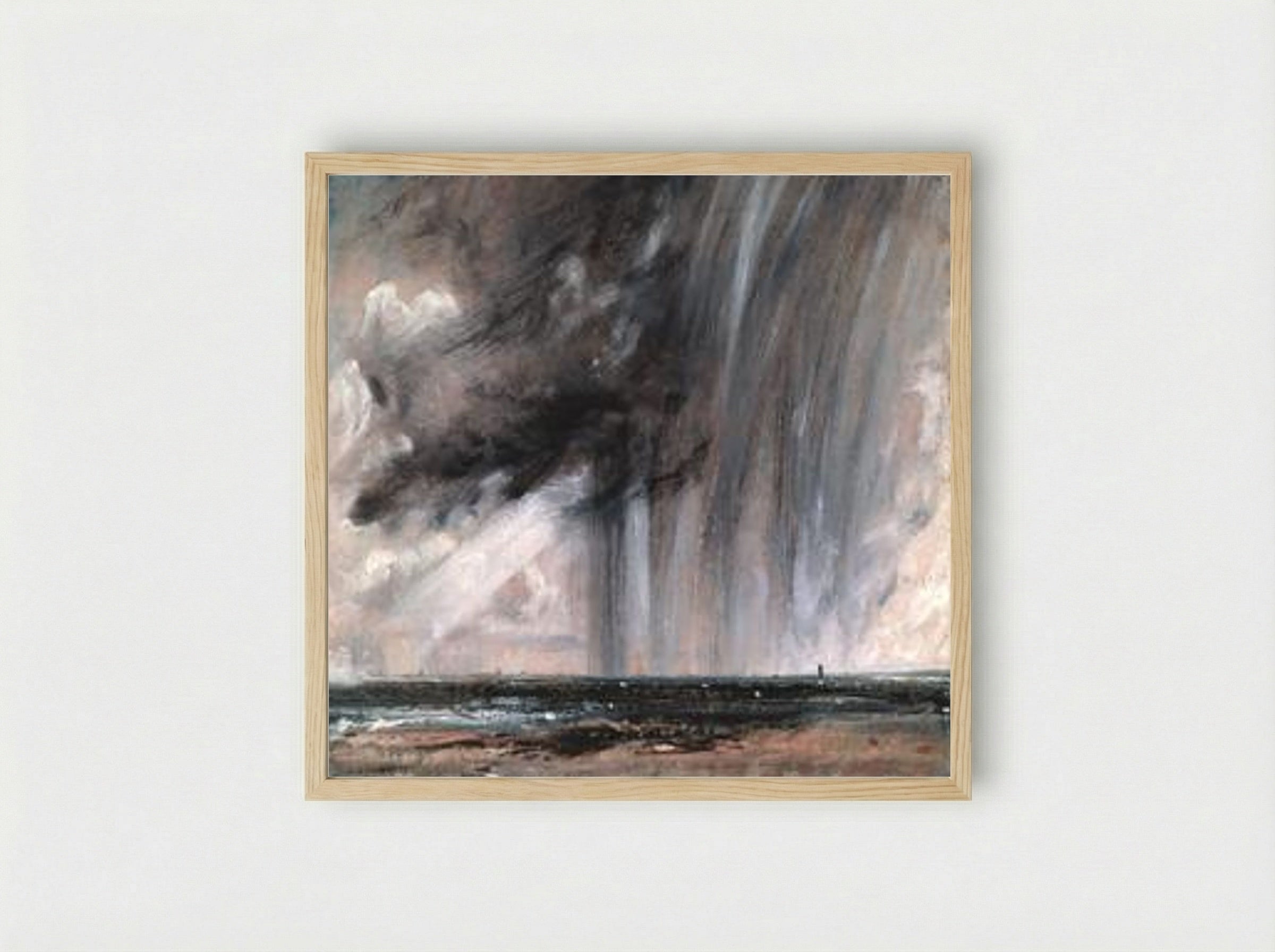 Rainstorm over the Sea - John Constable - Framed Print Wood