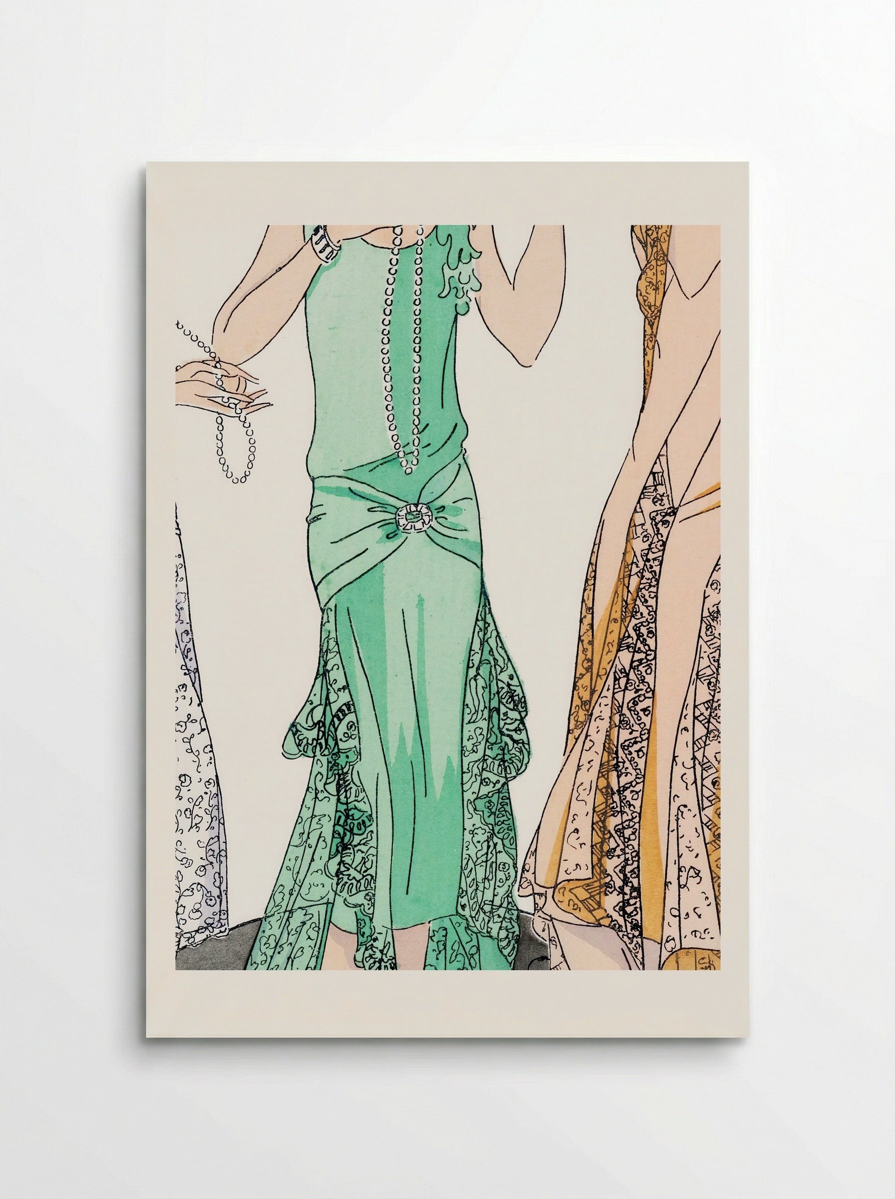 Three Evening Dresses with Lace - V. Racine - Poster