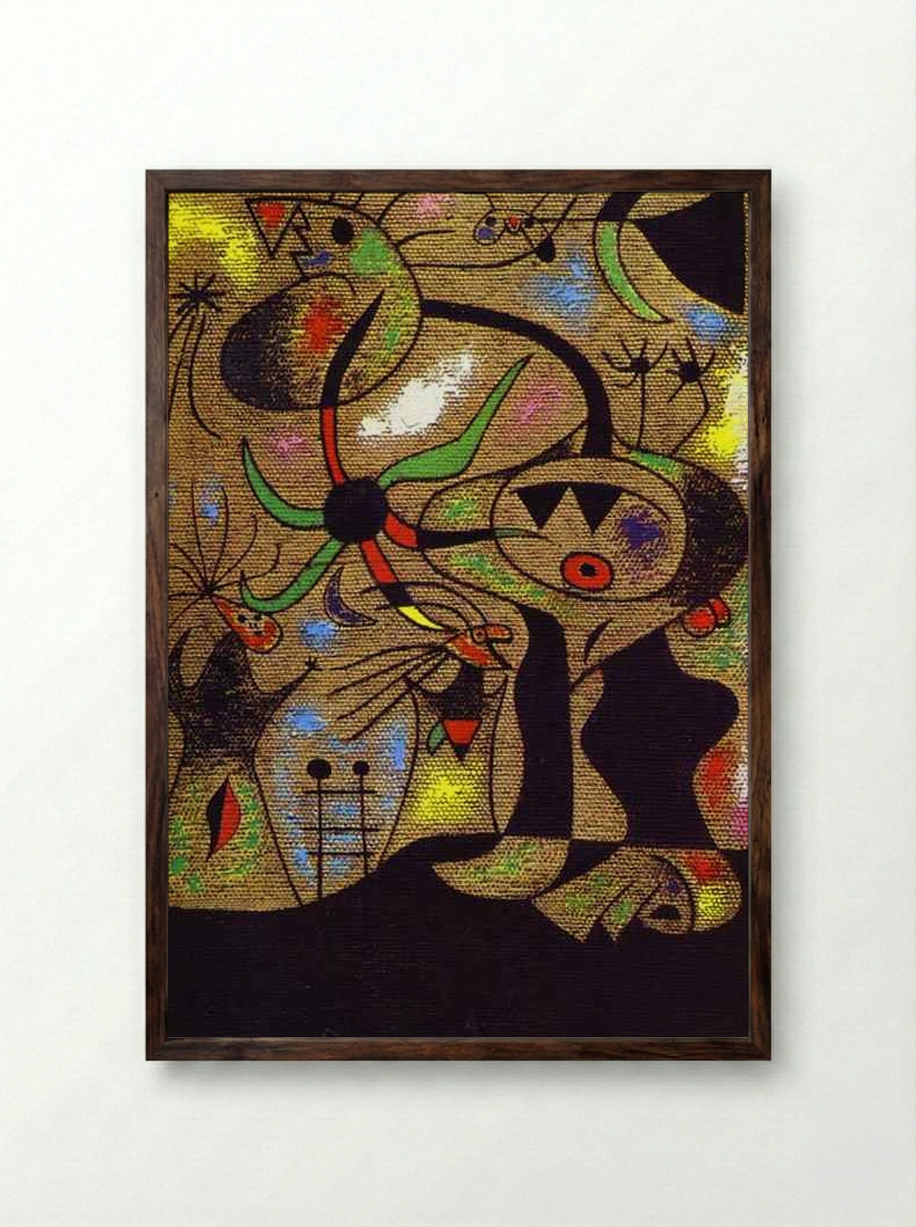 The Escape Ladder - Joan Miró - Framed Print Dark Wood