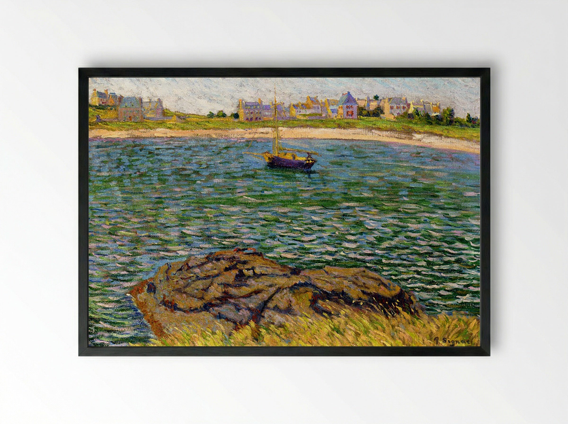 Saint-Brac, Le Béchet - Paul Signac - Framed Print Black