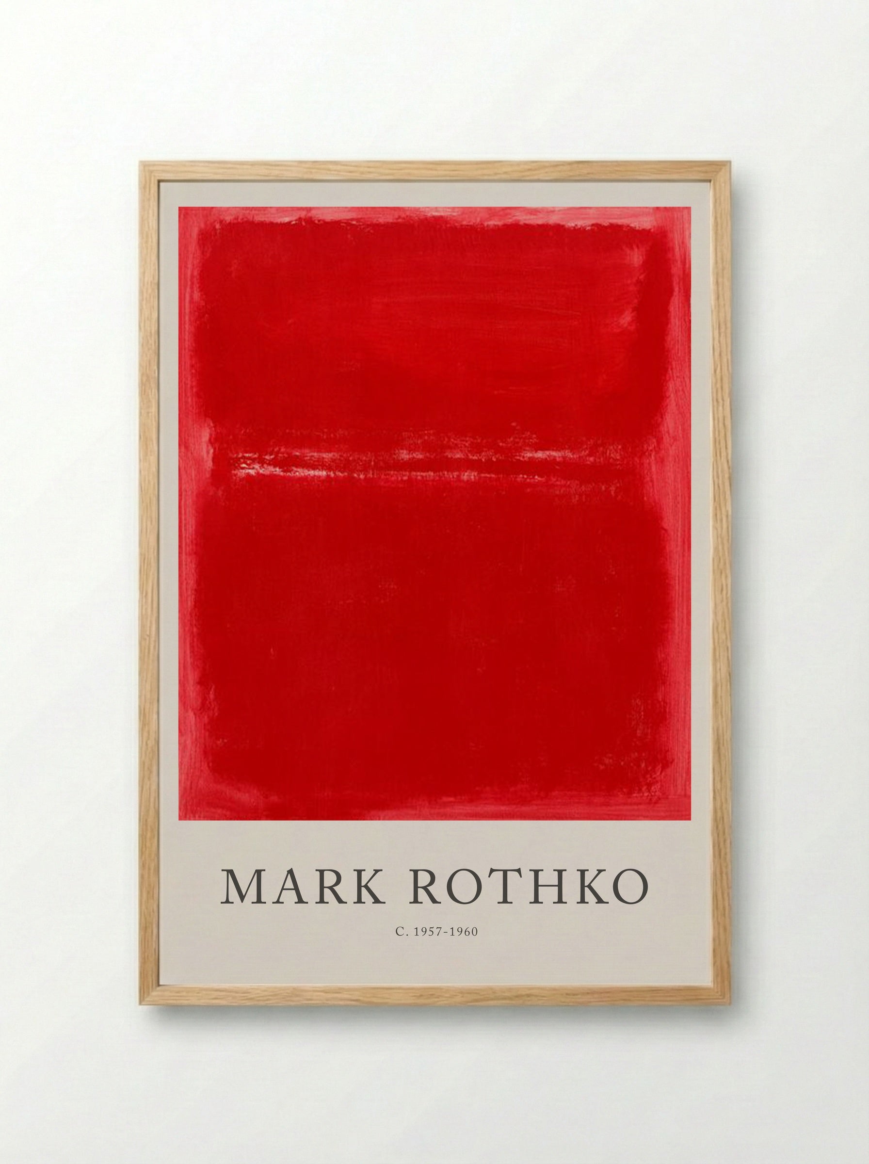 Untitled (Red Rectangle) - Mark Rothko - Framed Print Wood