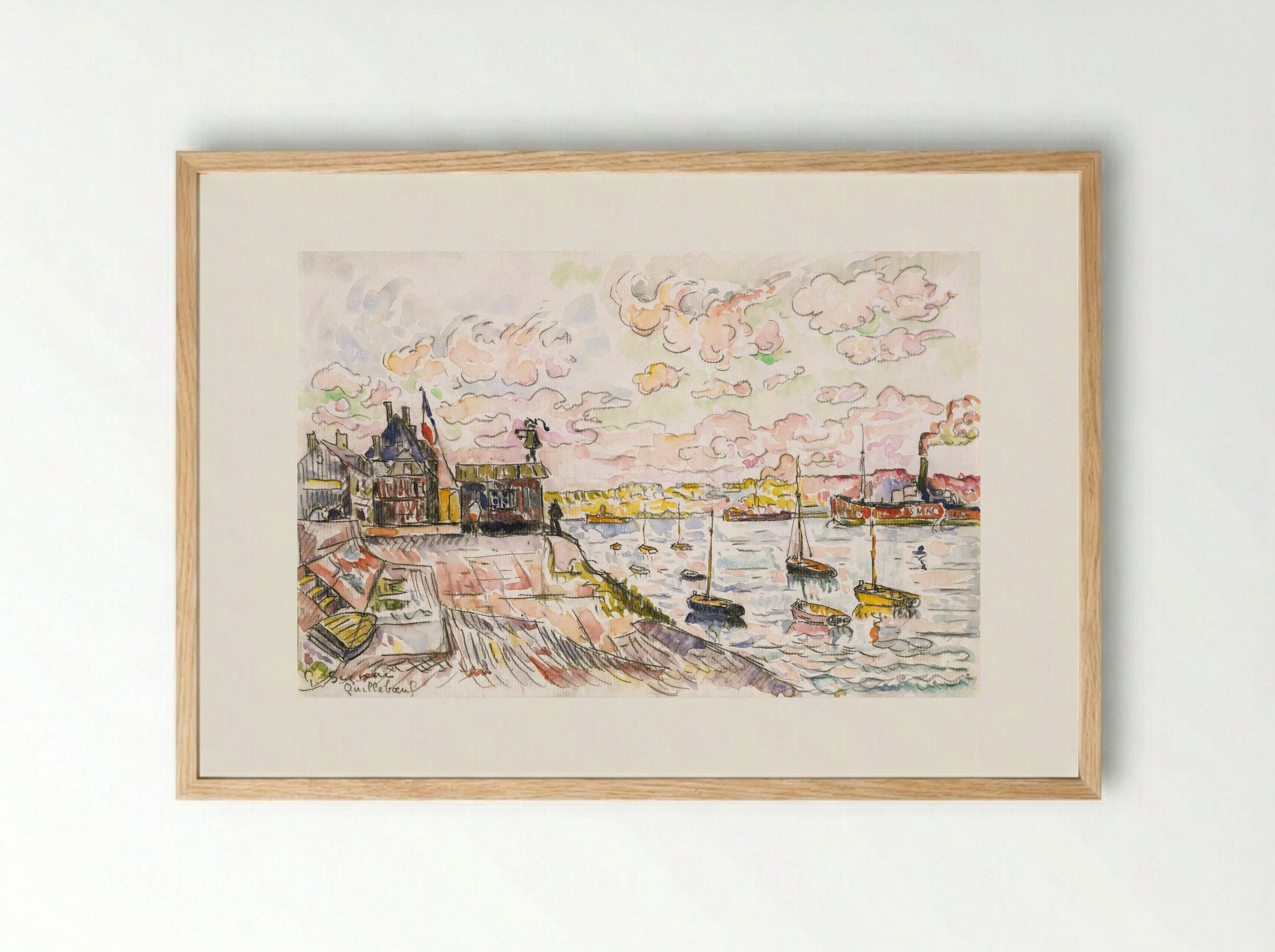 Quilleboeuf - Paul Signac - Framed Print Wood