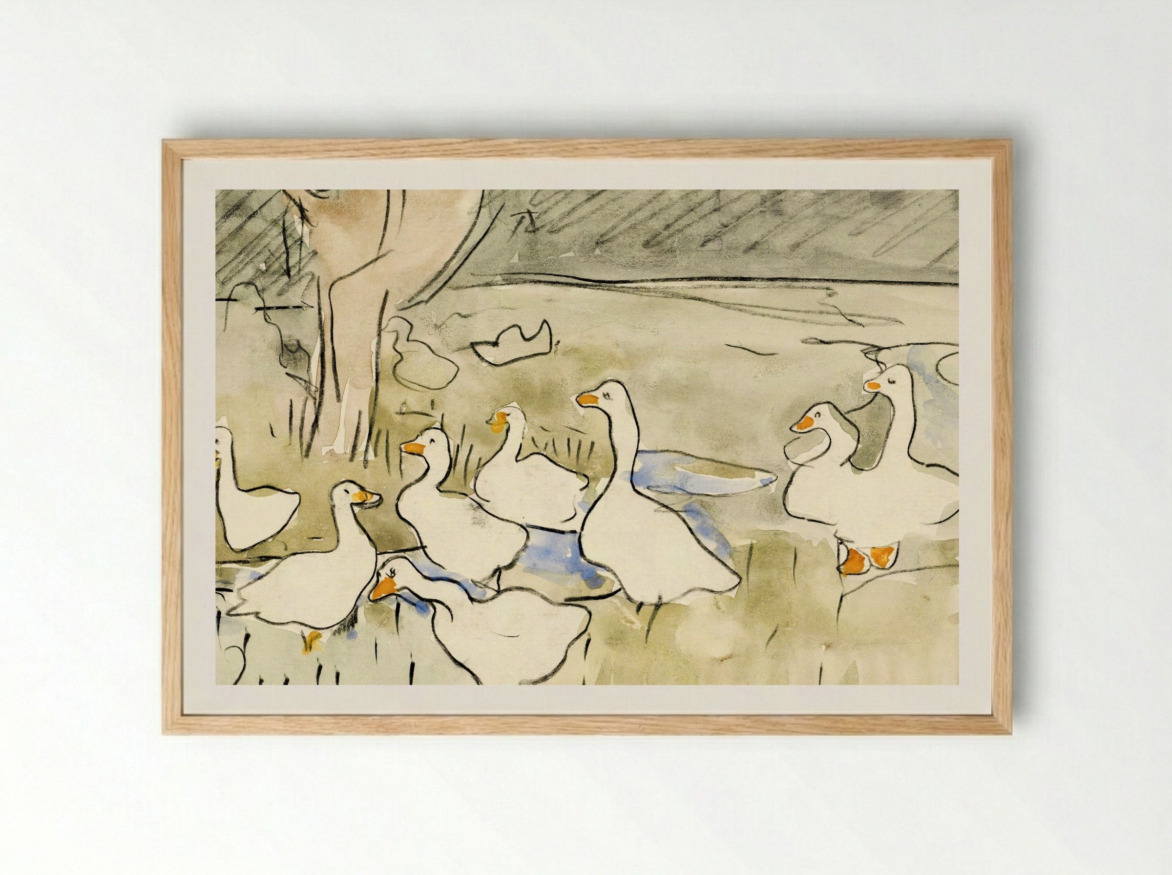 Ducks - Theo van Hoytema - Framed Print Wood