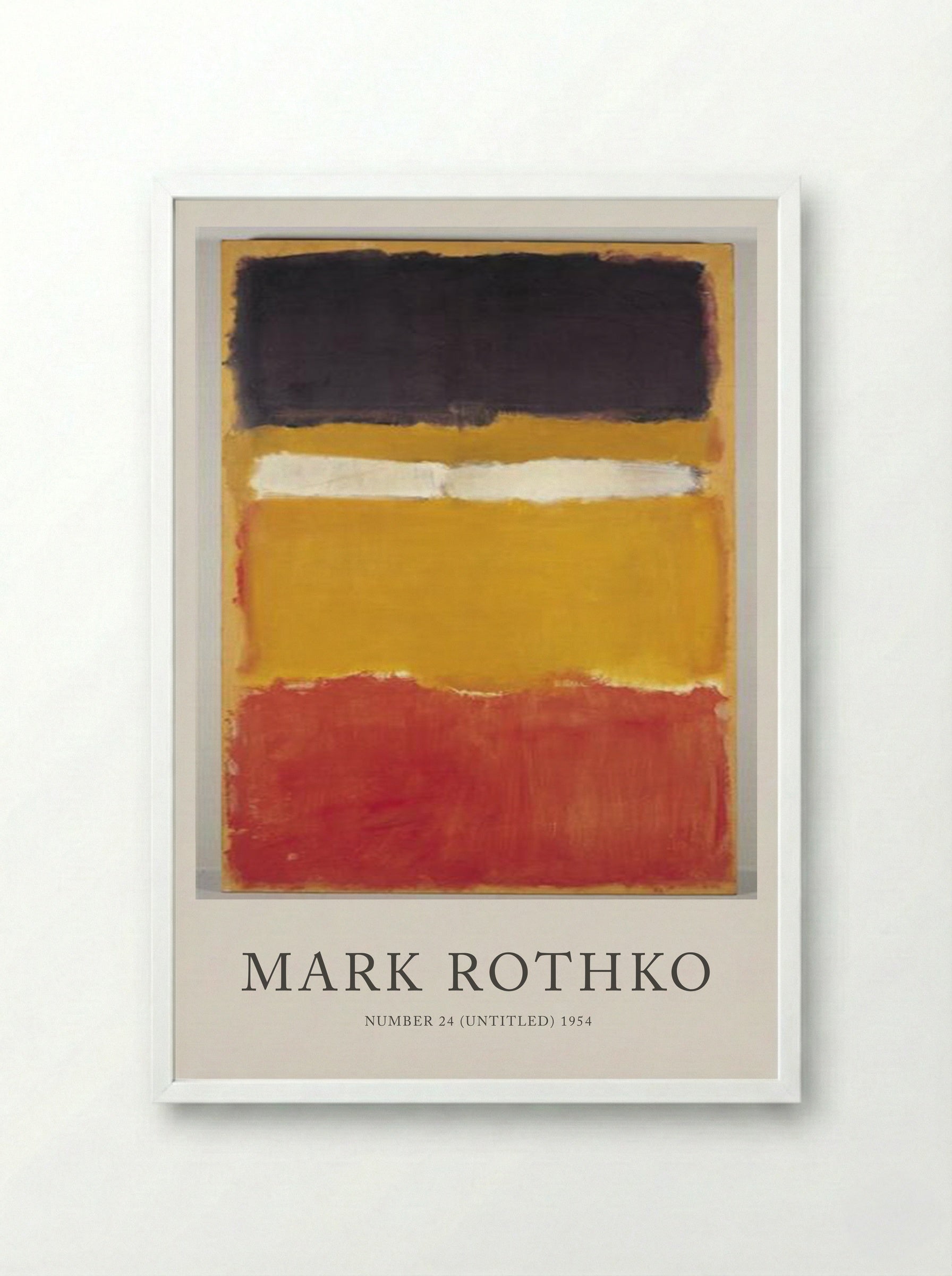 Number 24 (Untitled) - Mark Rothko - Framed Print White