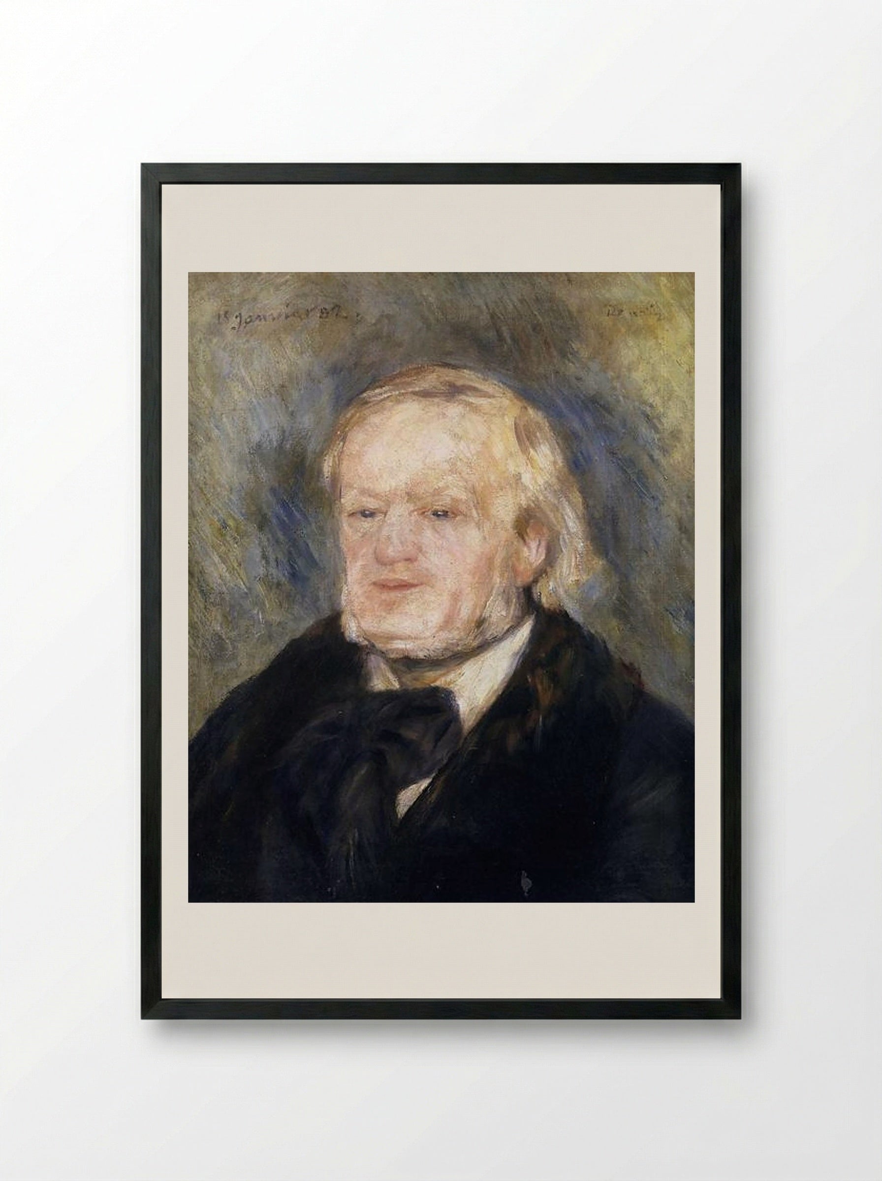 Richard Wagner - Pierre-Auguste Renoir - Framed Print Black