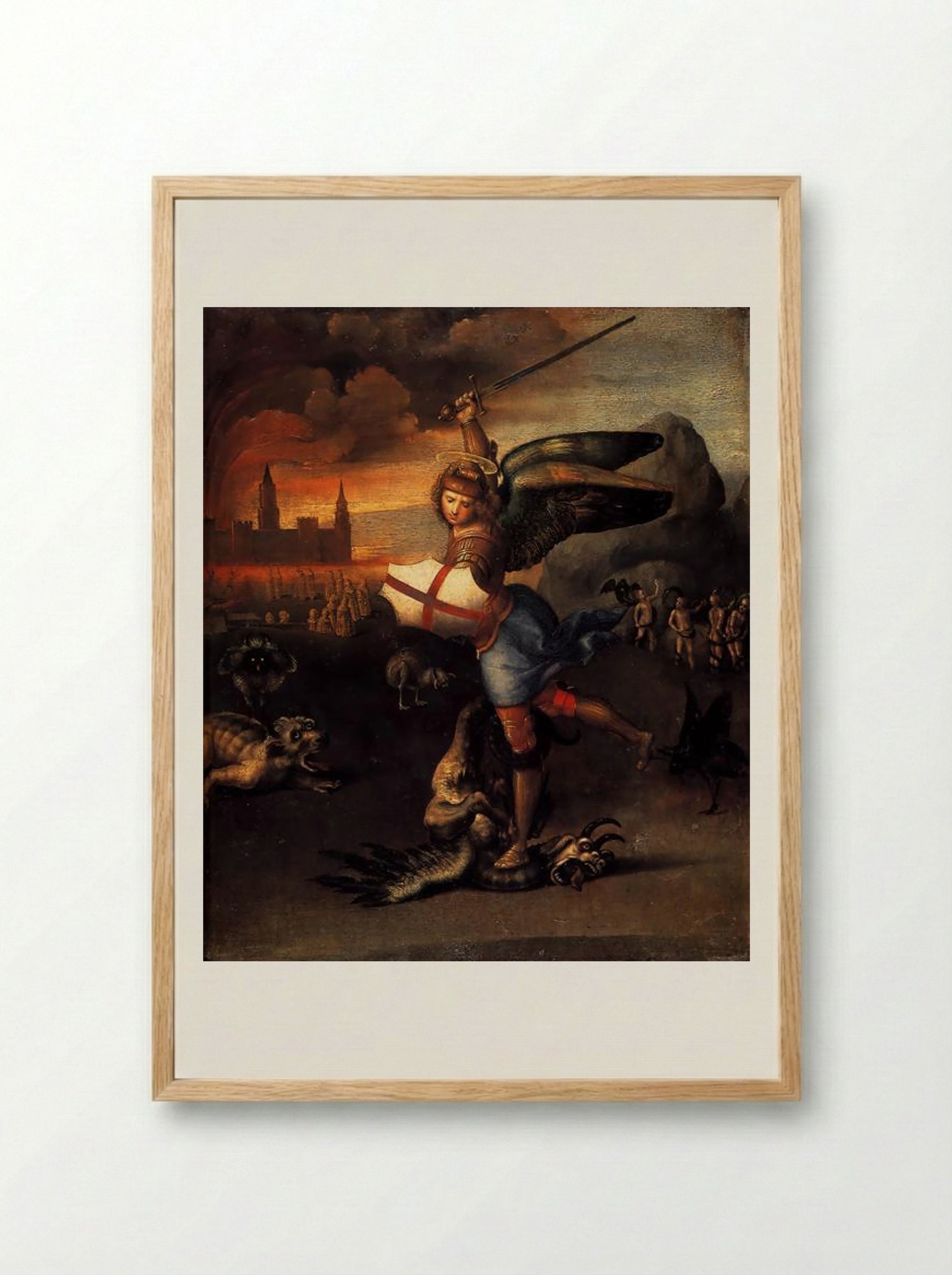 St. Michael - Raphael - Framed Print Wood