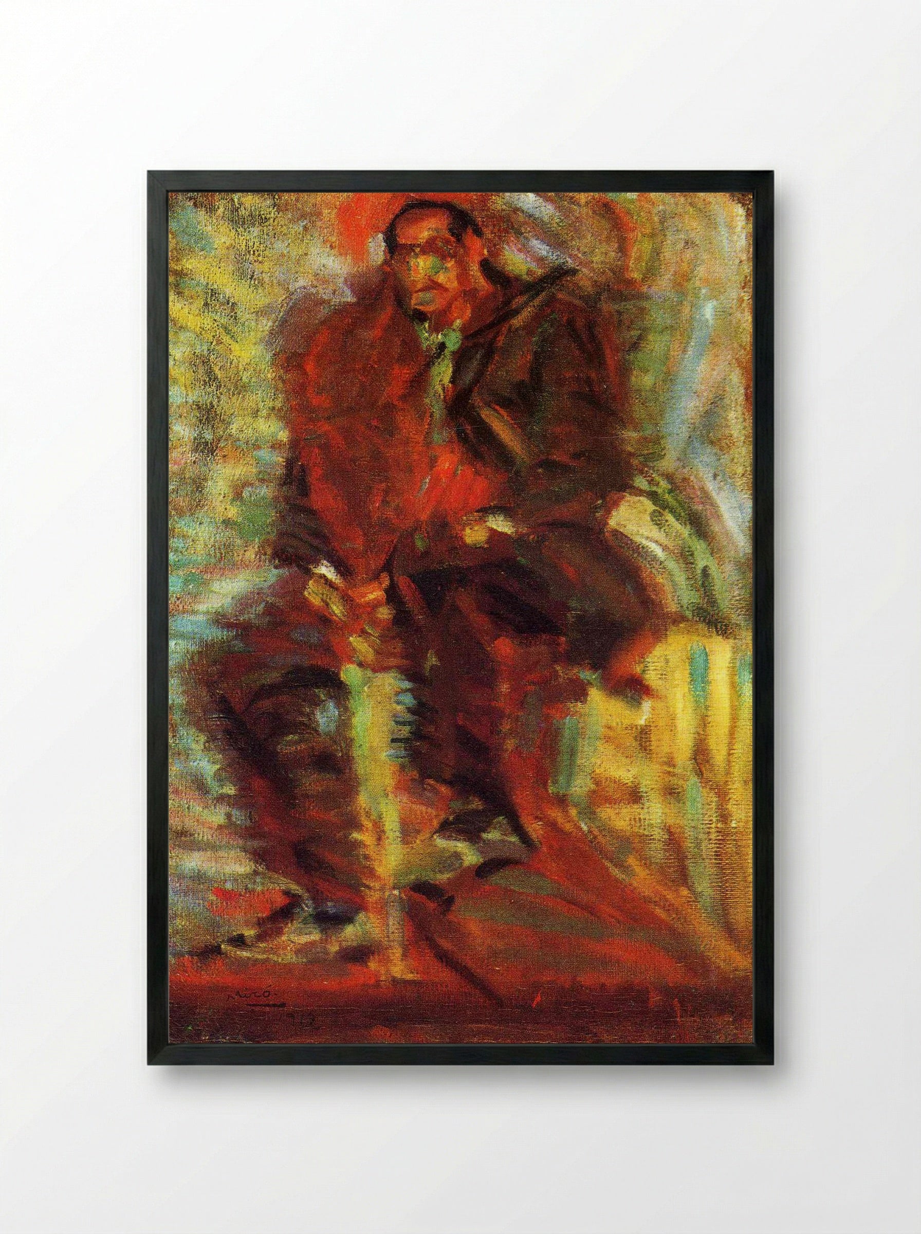 The Farmer - Darío de Regoyos y Valdés - Framed Print Black