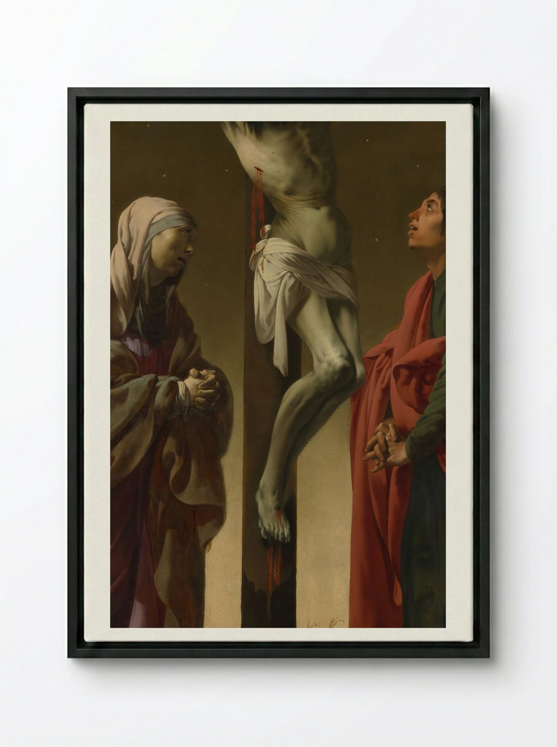 The Crucifixion - Philippe de Champaigne - Framed Canvas Black