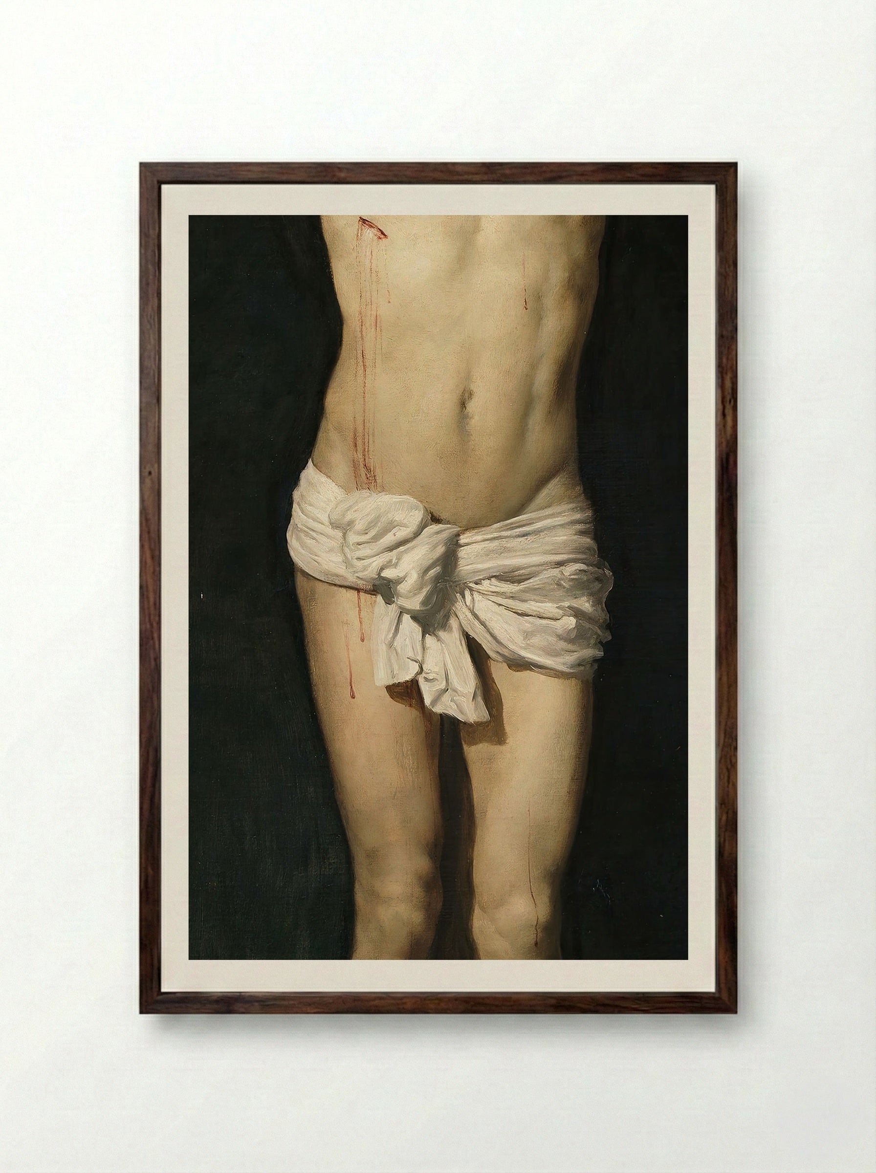 Christ Crucified - Diego Velázquez - Framed Print Dark Wood