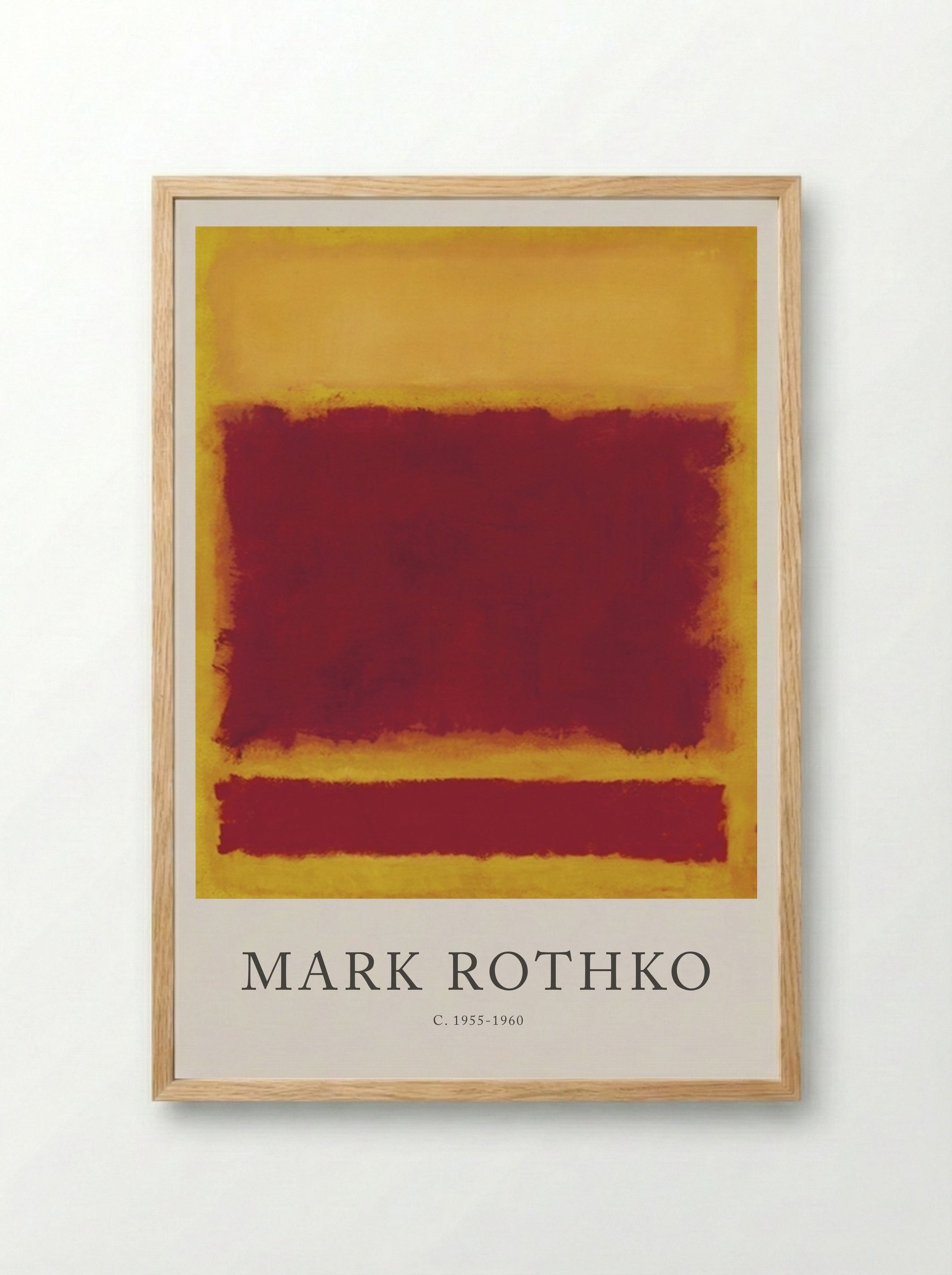 Untitled (Yellow, Red, Yellow) - Mark Rothko - Framed Print Wood
