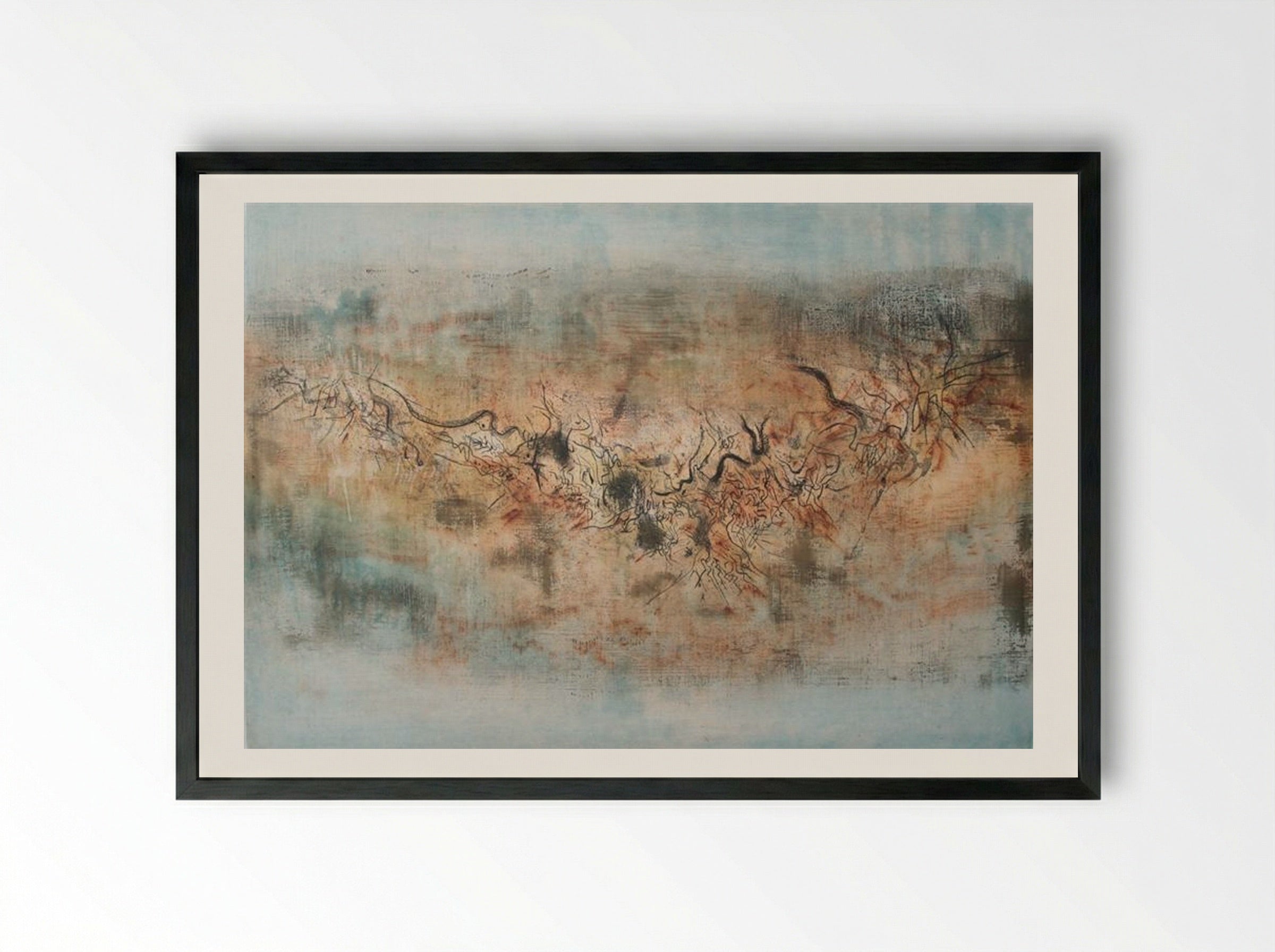 Vent et poussière - Zao Wou-Ki - Framed Print Black