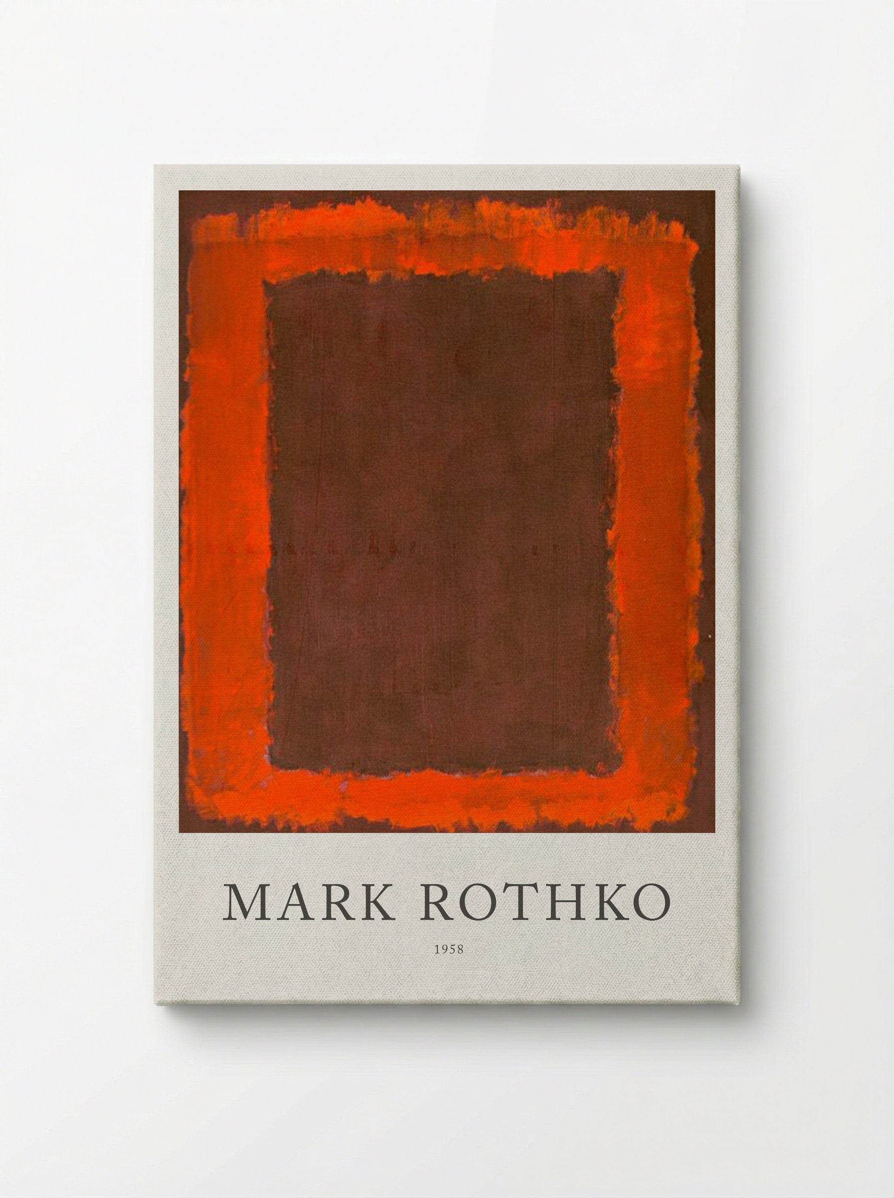 Untitled (Brown and Orange Rectangle) - Mark Rothko - Canvas