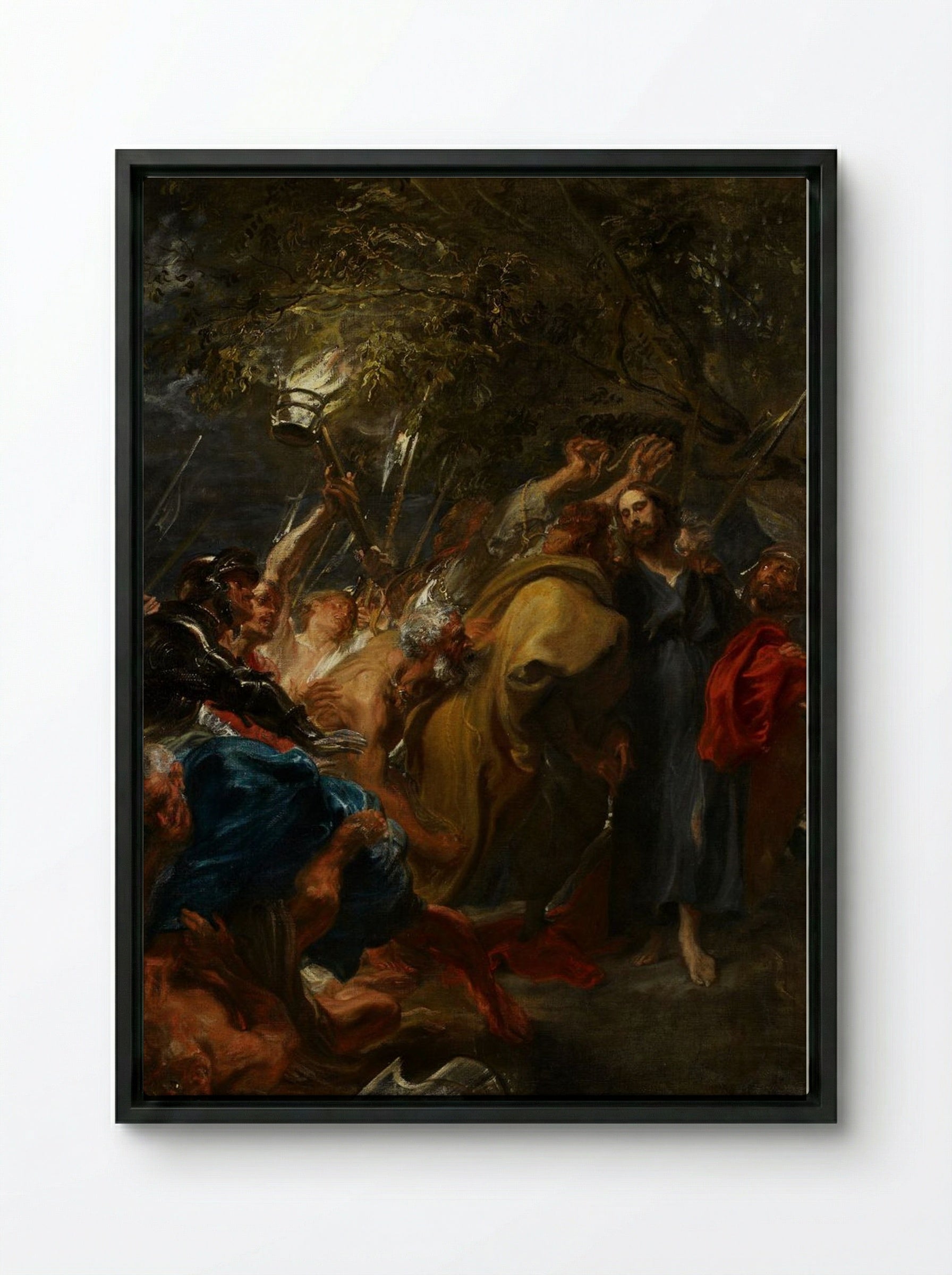 The Kiss of Judas - Peter Paul Rubens - Framed Canvas Black