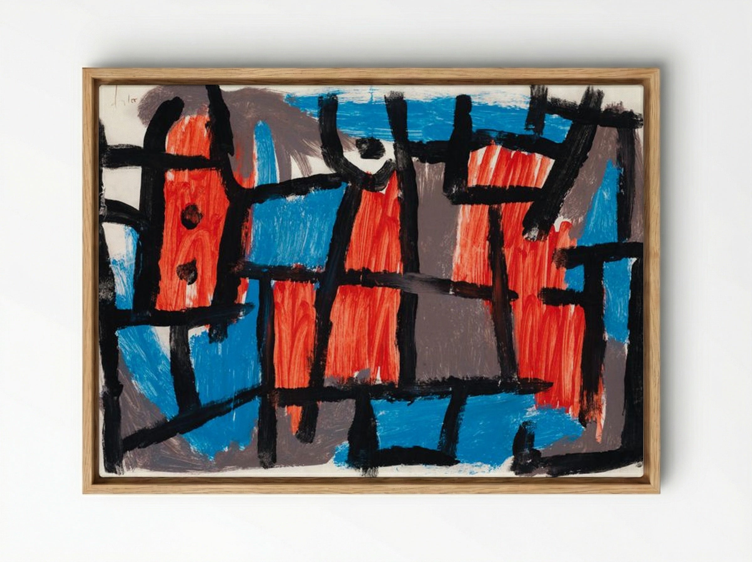 The Hour Before One Night - Paul Klee - Framed Canvas Wood