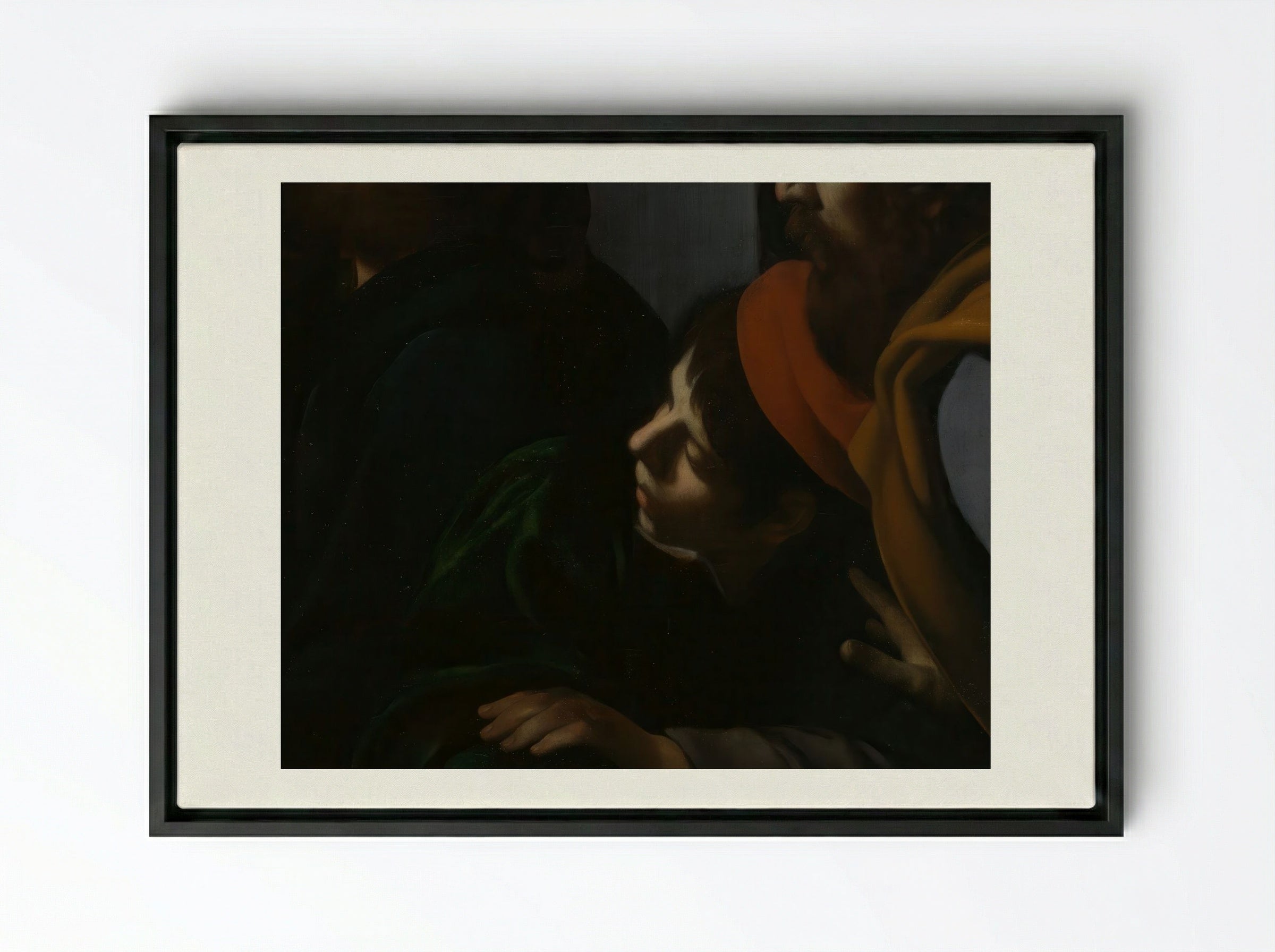 The Calling of Saint Matthew - Giovanni Battista Caracciolo - Framed Canvas Black