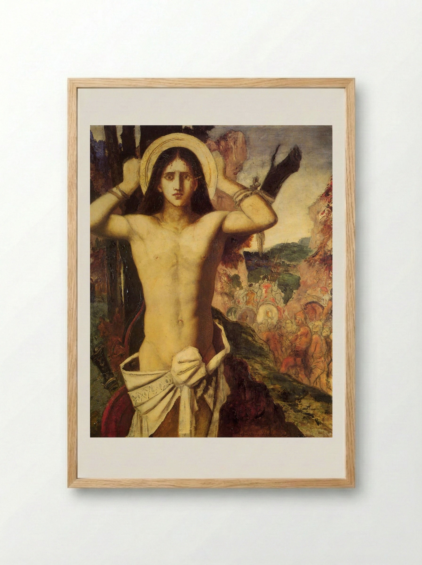 Saint Sebastian - Gustave Moreau - Framed Print Wood