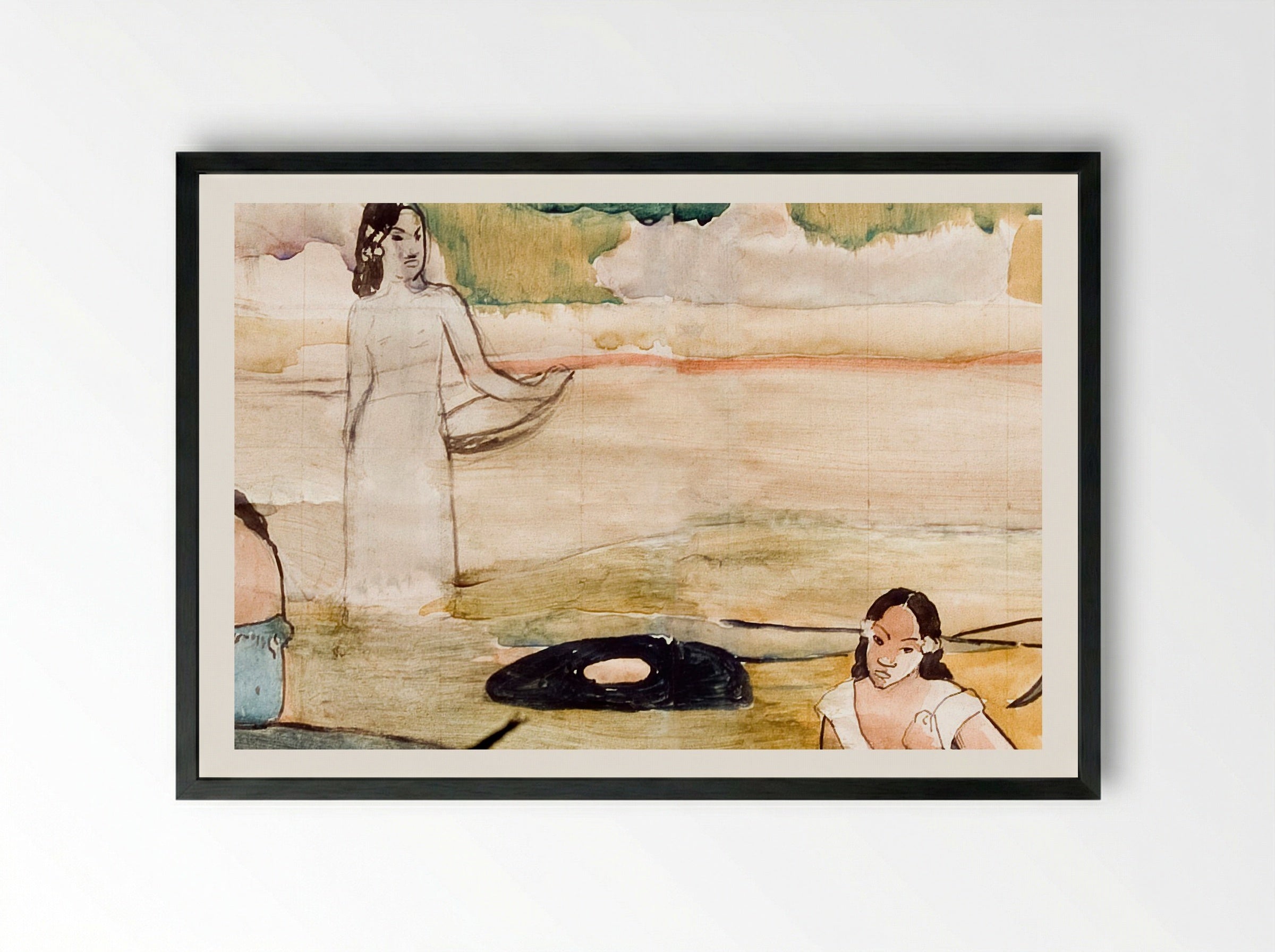 Study from Tahiti - Paul Gauguin - Framed Print Black