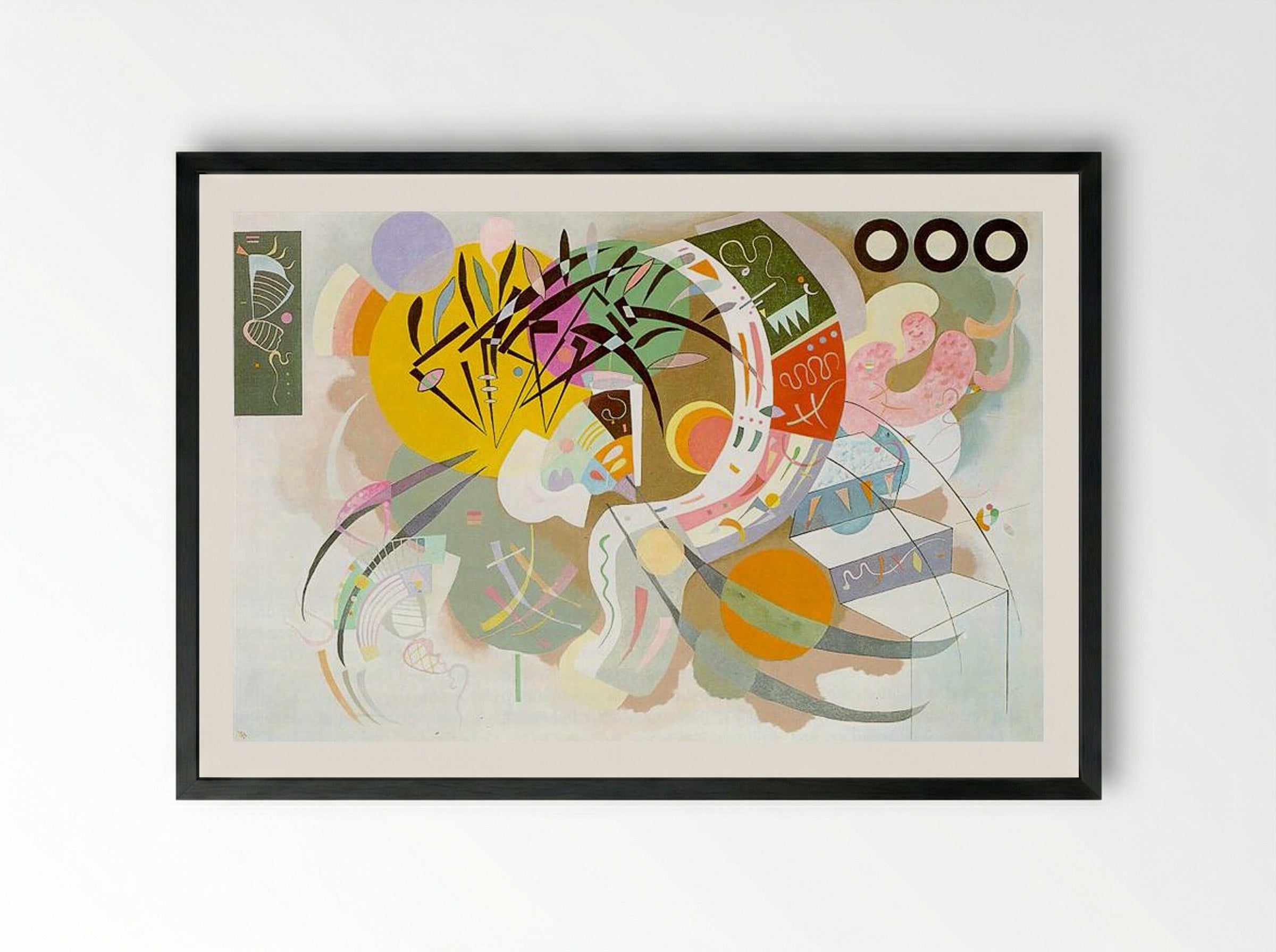 Dominant Curve - Wassily Kandinsky - Framed Print Black