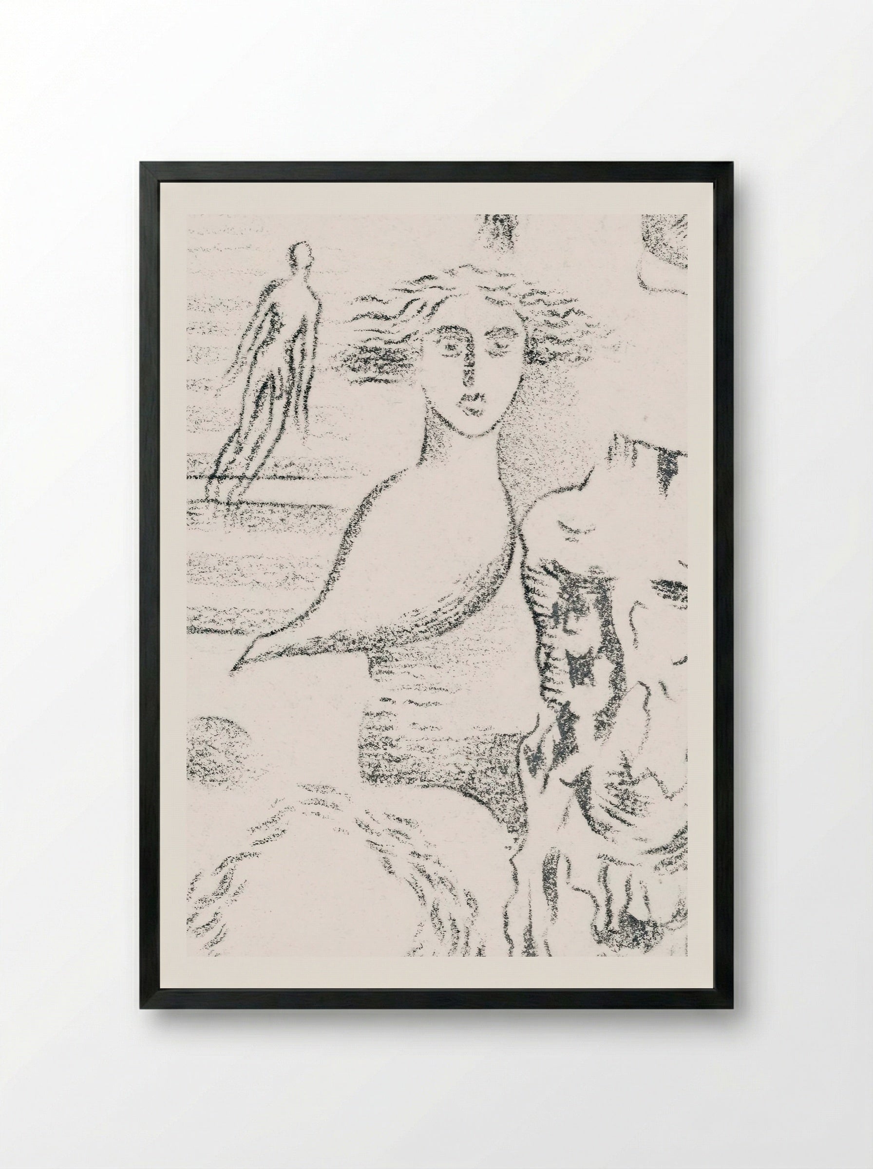 Design for Urne Buriall – Ghosts - Paul Nash - Framed Print Black