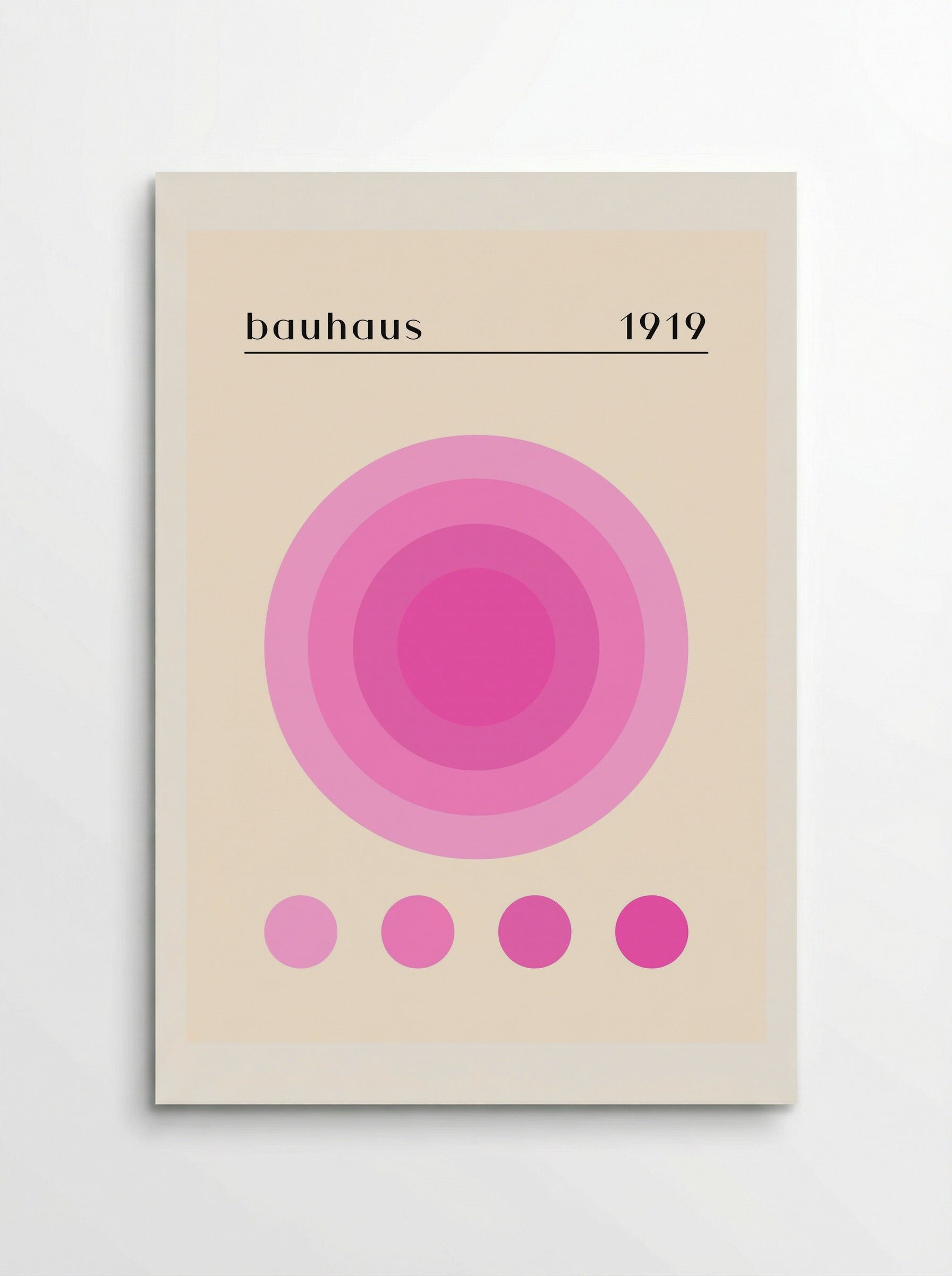 Bauhaus Radiant Pink Circles 1919 - Poster