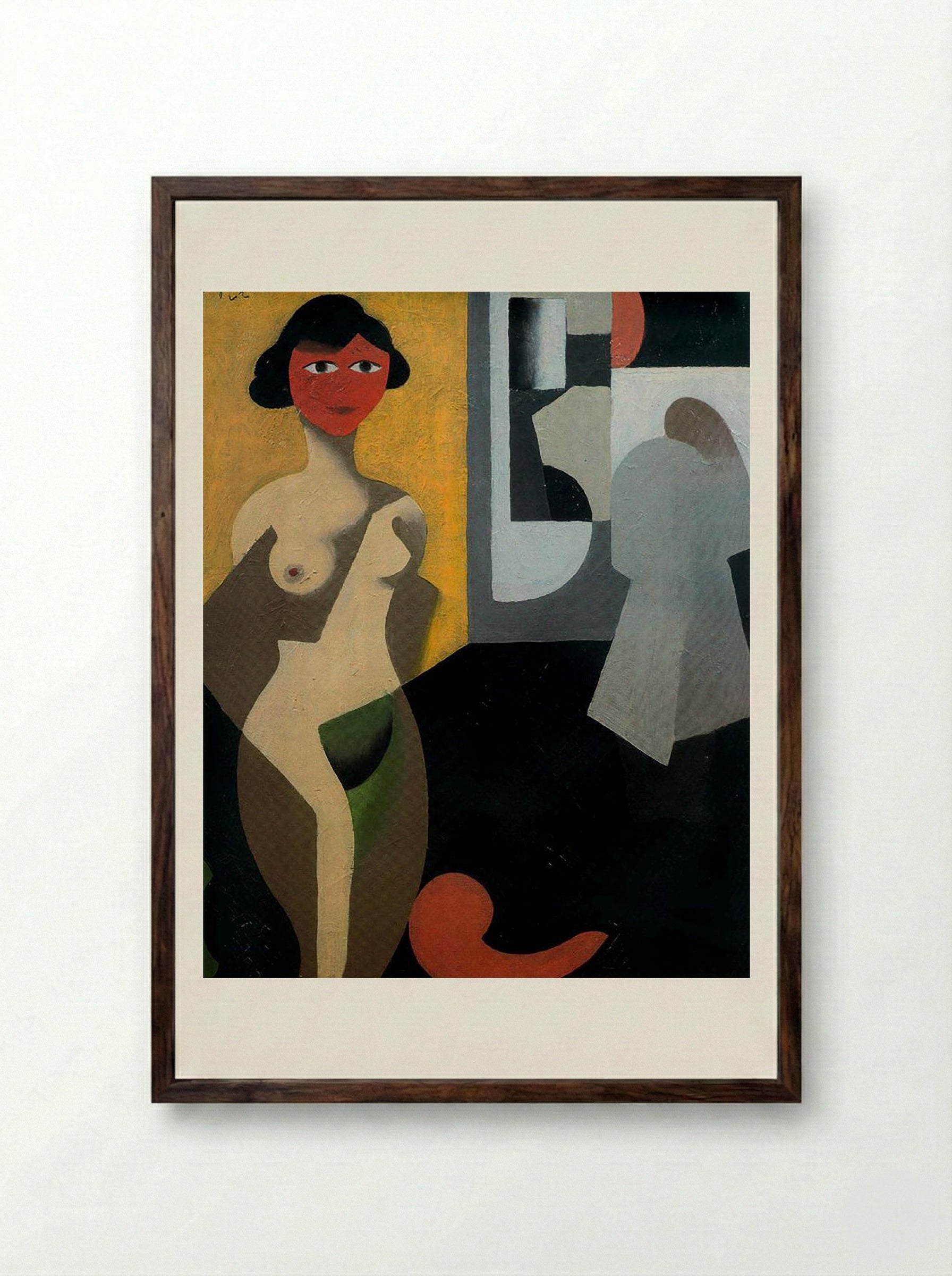 The Model - Kazimir Malevich - Framed Print Dark Wood
