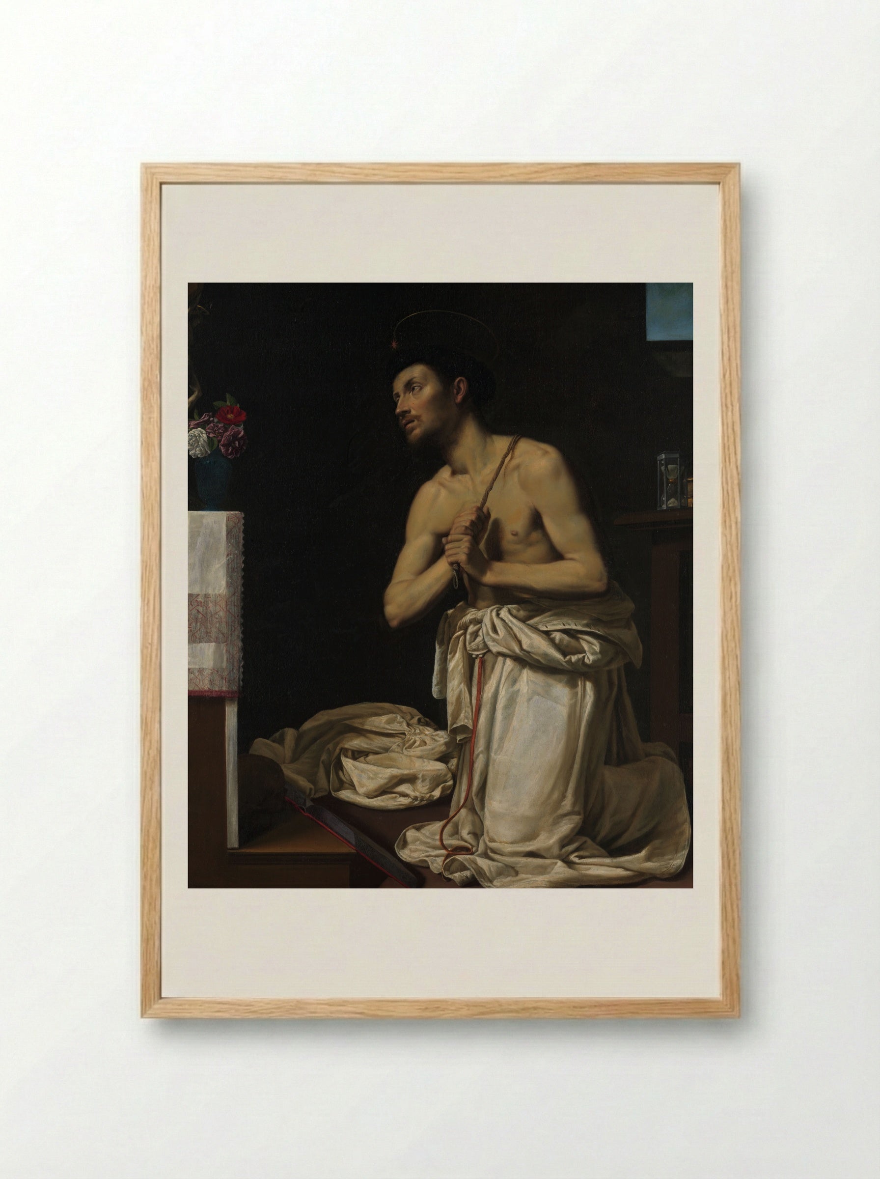 Saint Dominic in Penitence - Filippo Tarchiani - Framed Print Wood