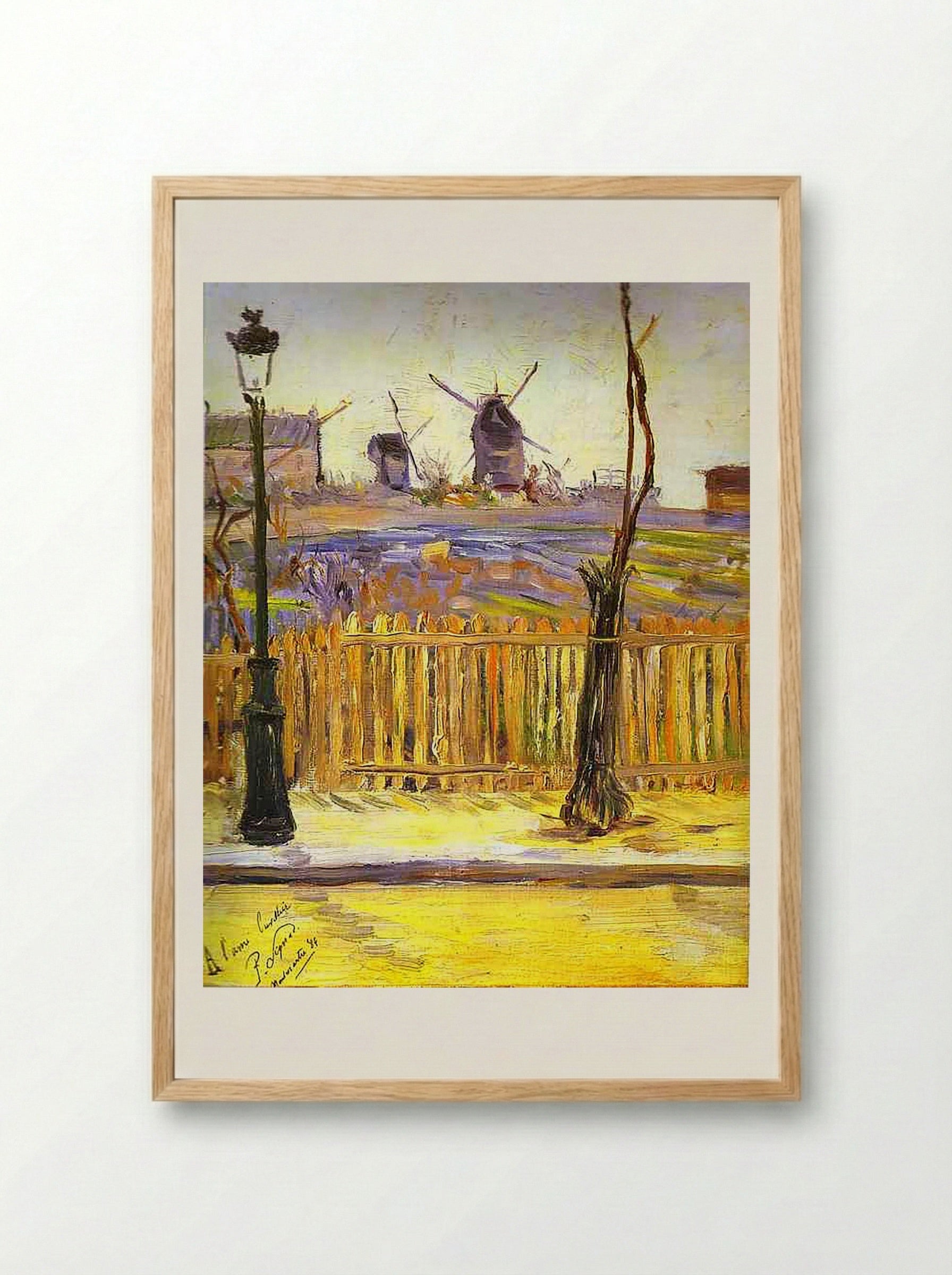 Rue Caulaincourt, Mills on Montmartre - Armand Guillaumin - Framed Print Wood
