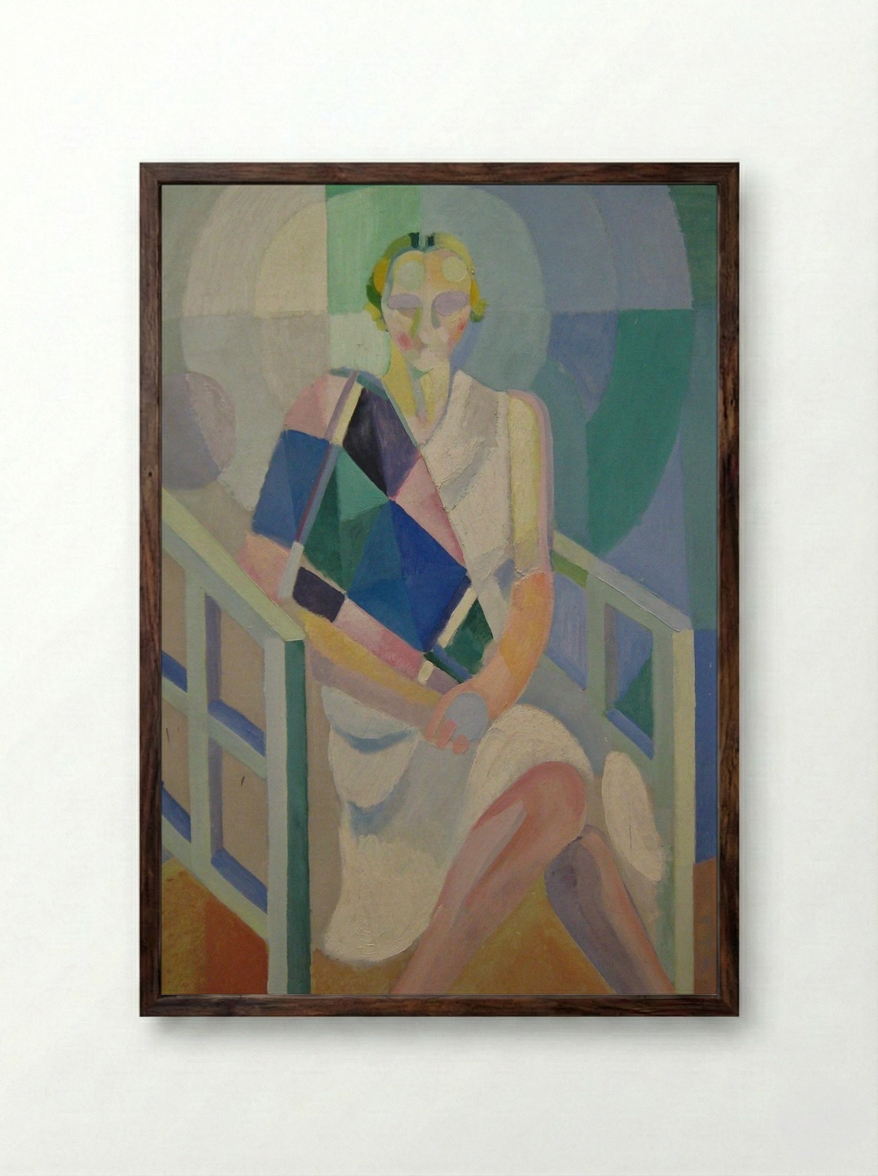 Portrait of Madame Heim - Fine Art Print - Framed Print Dark Wood