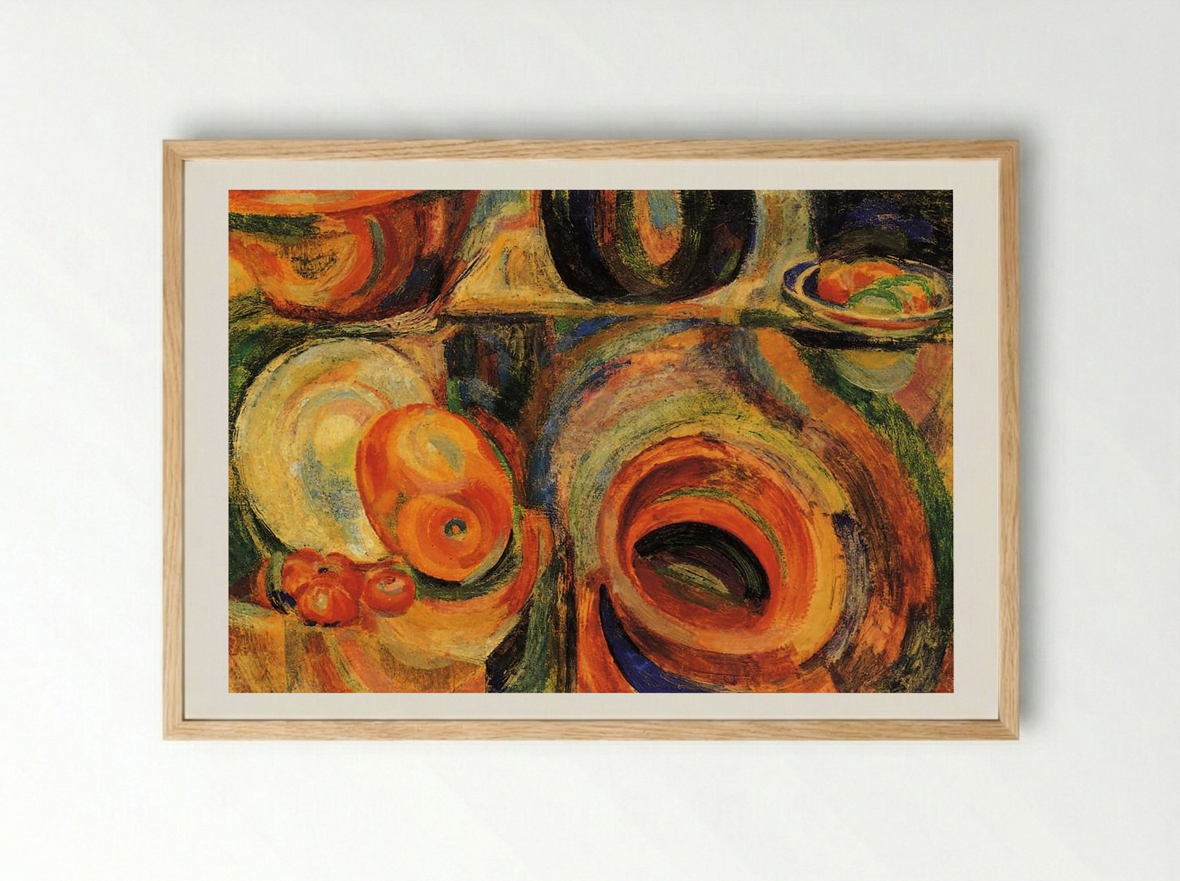 Untitled (Still Life with Fruit and Bowls) - Fine Art Print - Framed Print Wood
